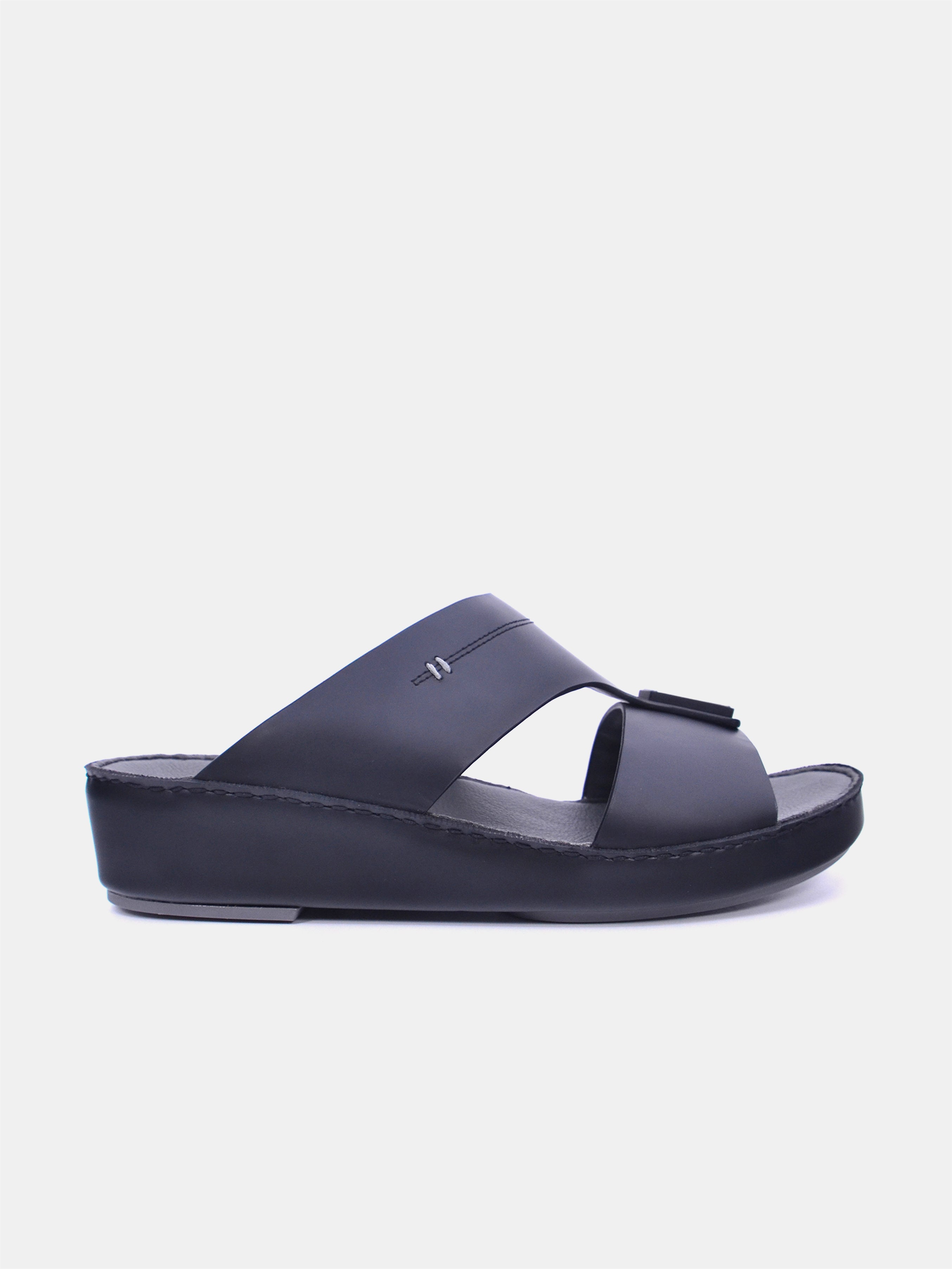 Barjeel Uno BS36 Men's Arabic Sandals #color_Black