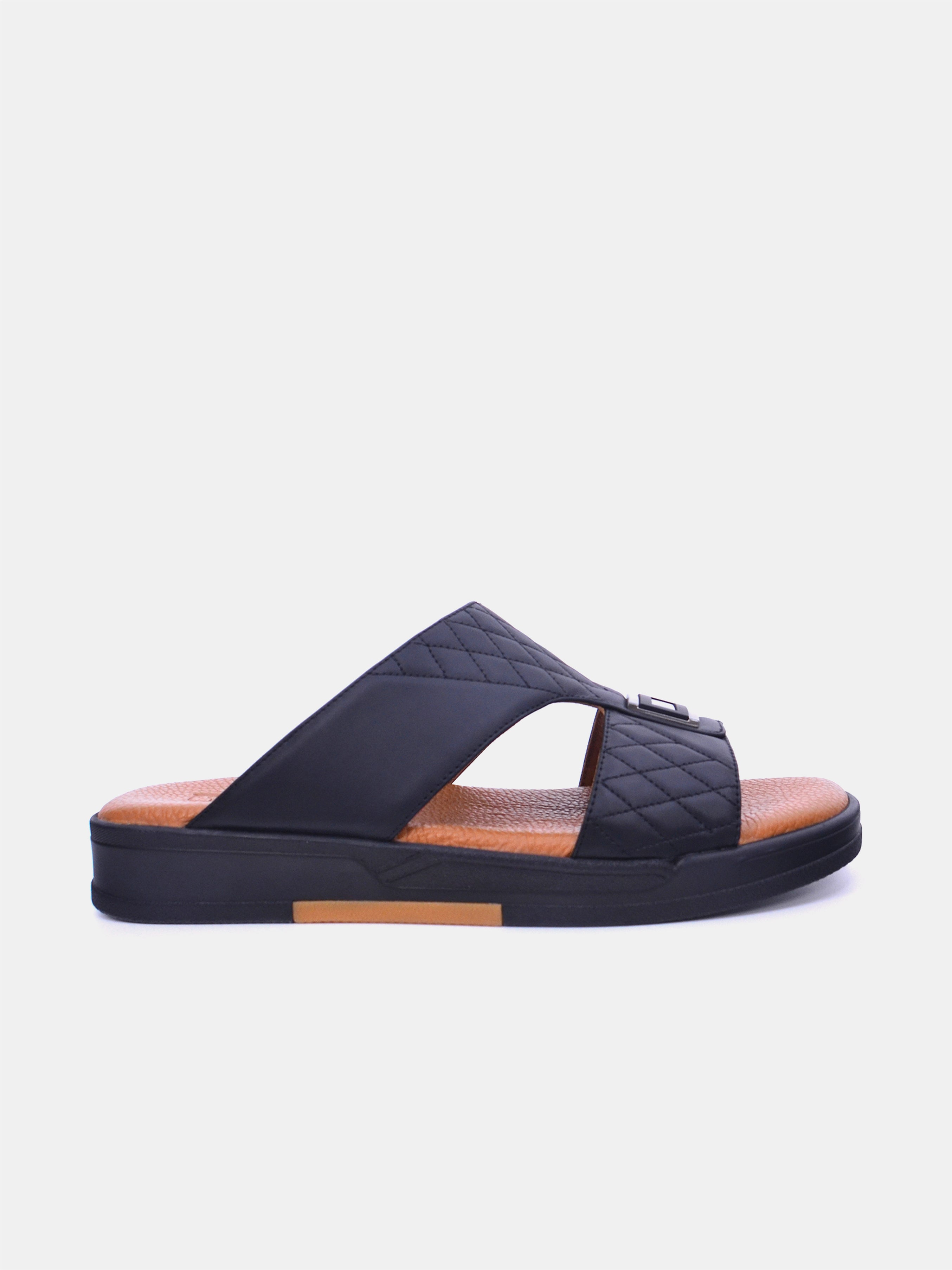 Barjeel Uno MSA138 Men Arabic Sandals #color_Black