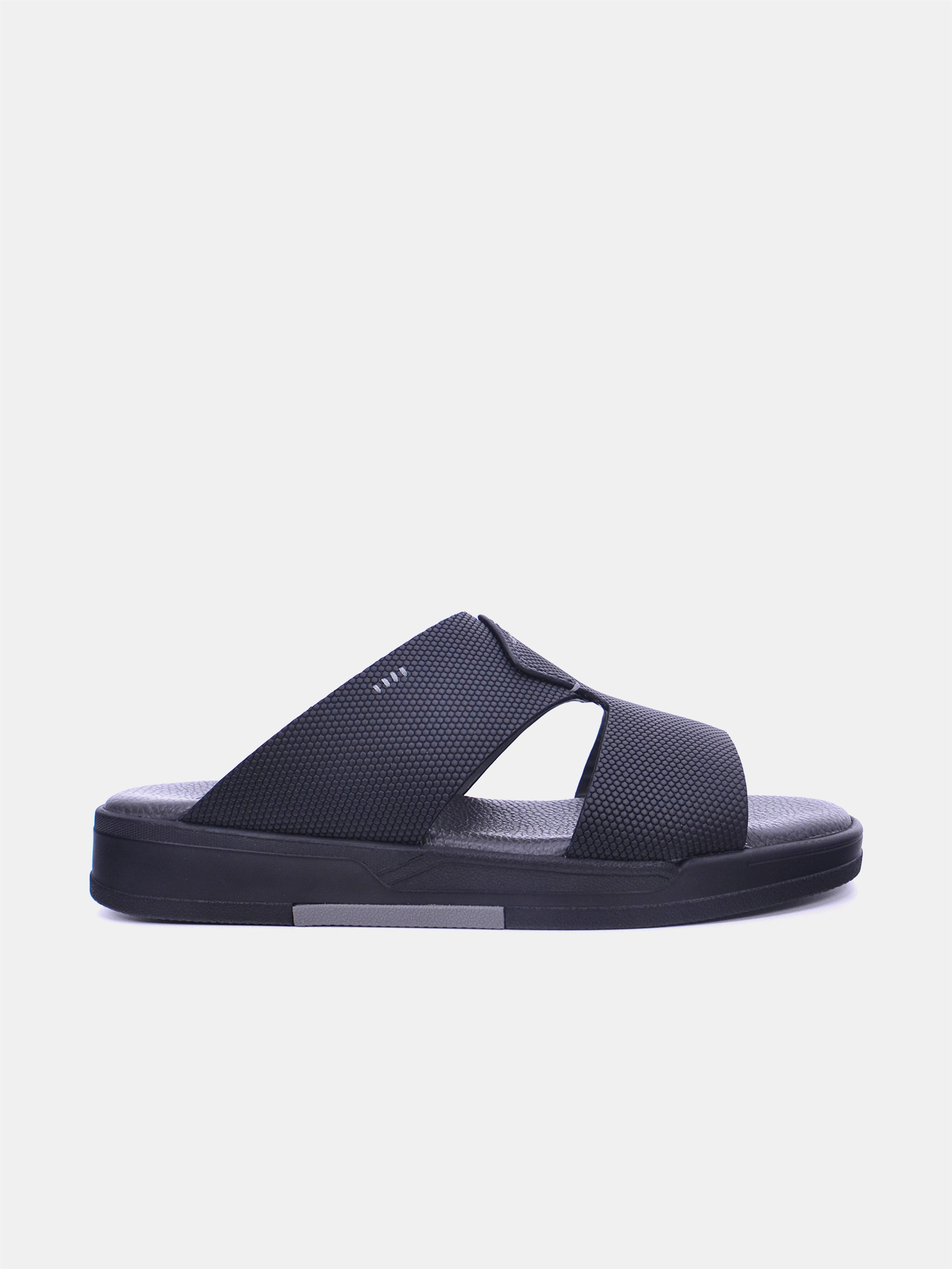 Barjeel Uno MSA134 Men Arabic Sandals #color_Black