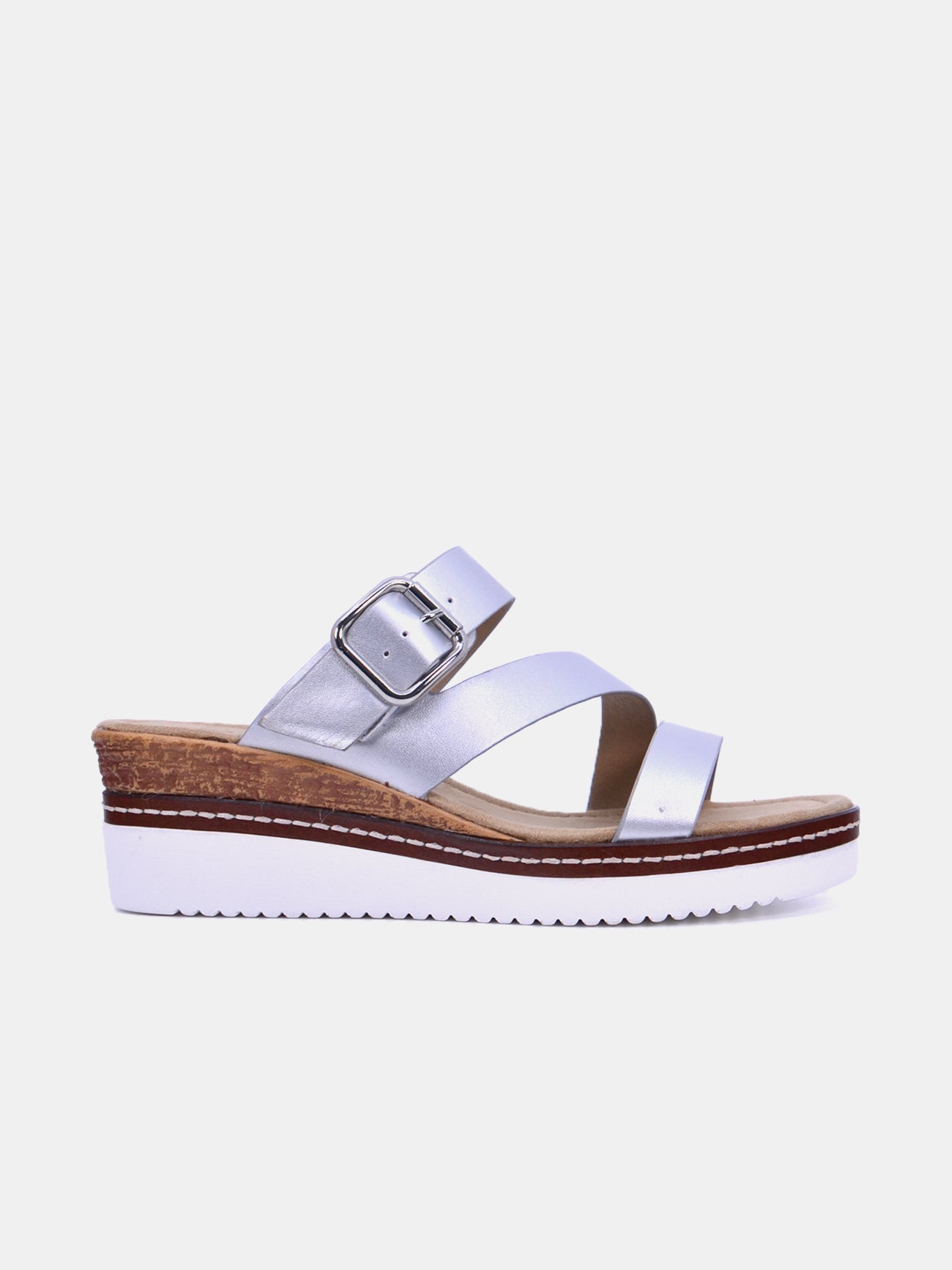 Romika 91404-AR653 Wedge Sandals #color_Silver