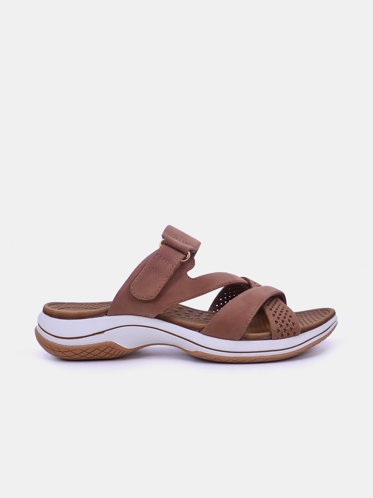 Mynaal Solara Women's Flat Sandals #color_Brown