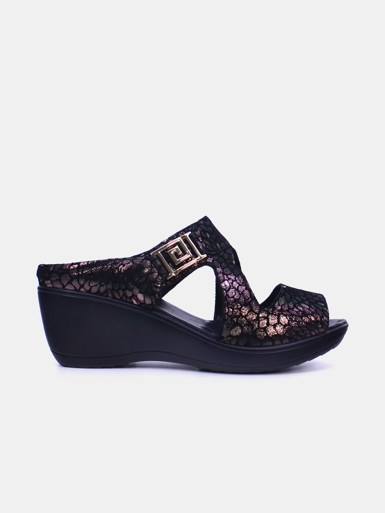 Michelle Morgan 20926-8 Women's Wedge Sandals #color_Gray