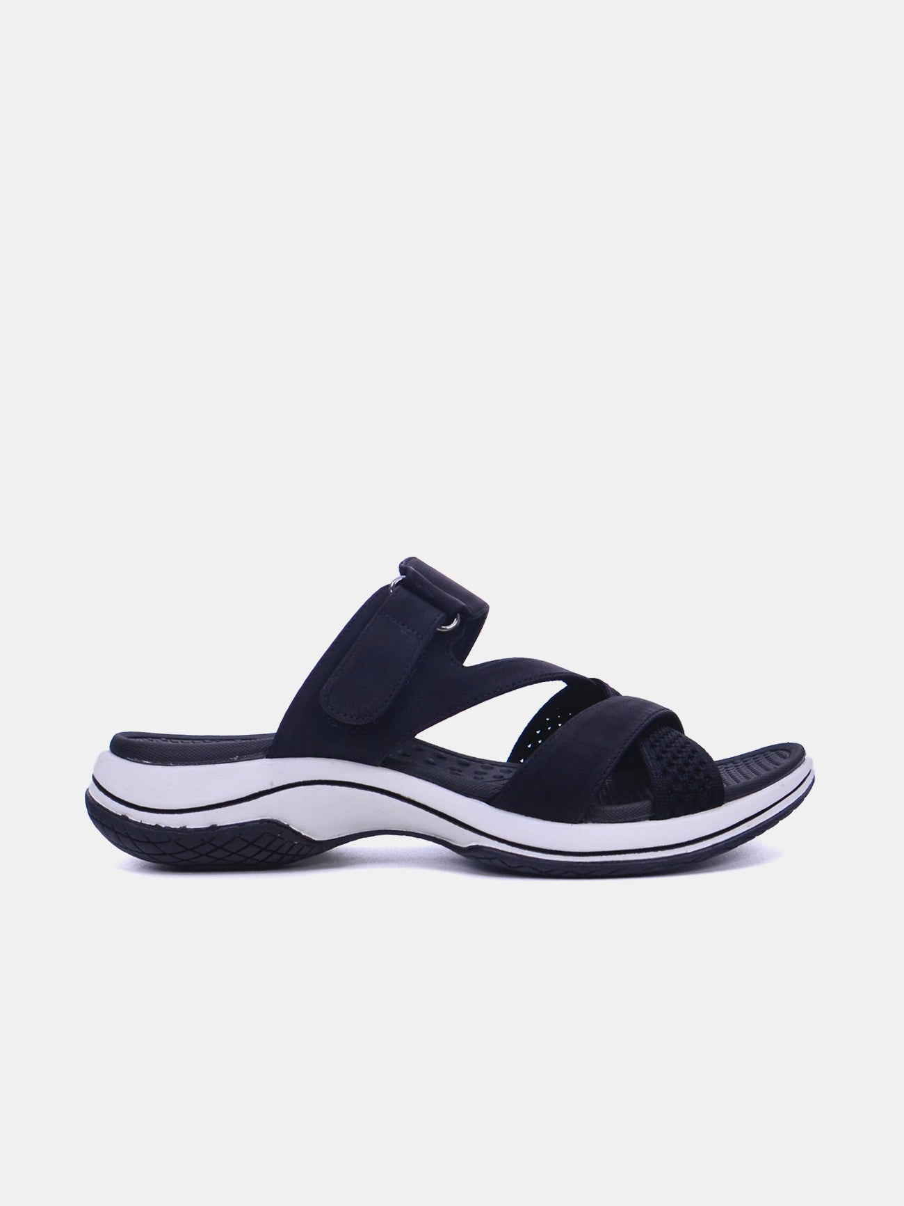 Mynaal Solara Women's Flat Sandals #color_Black