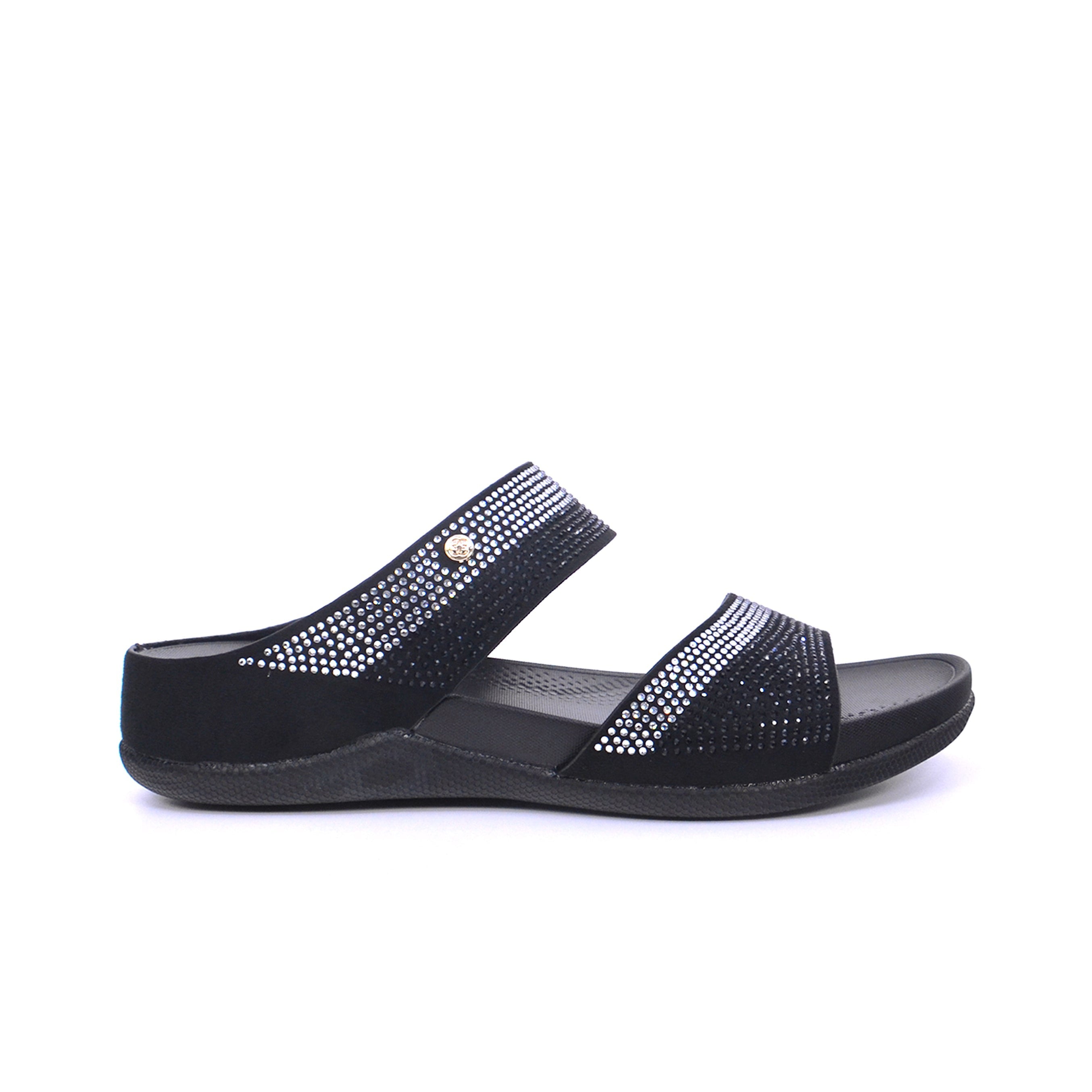Mynaal 414Rj60J Women's Wedge Sandal #color_Black