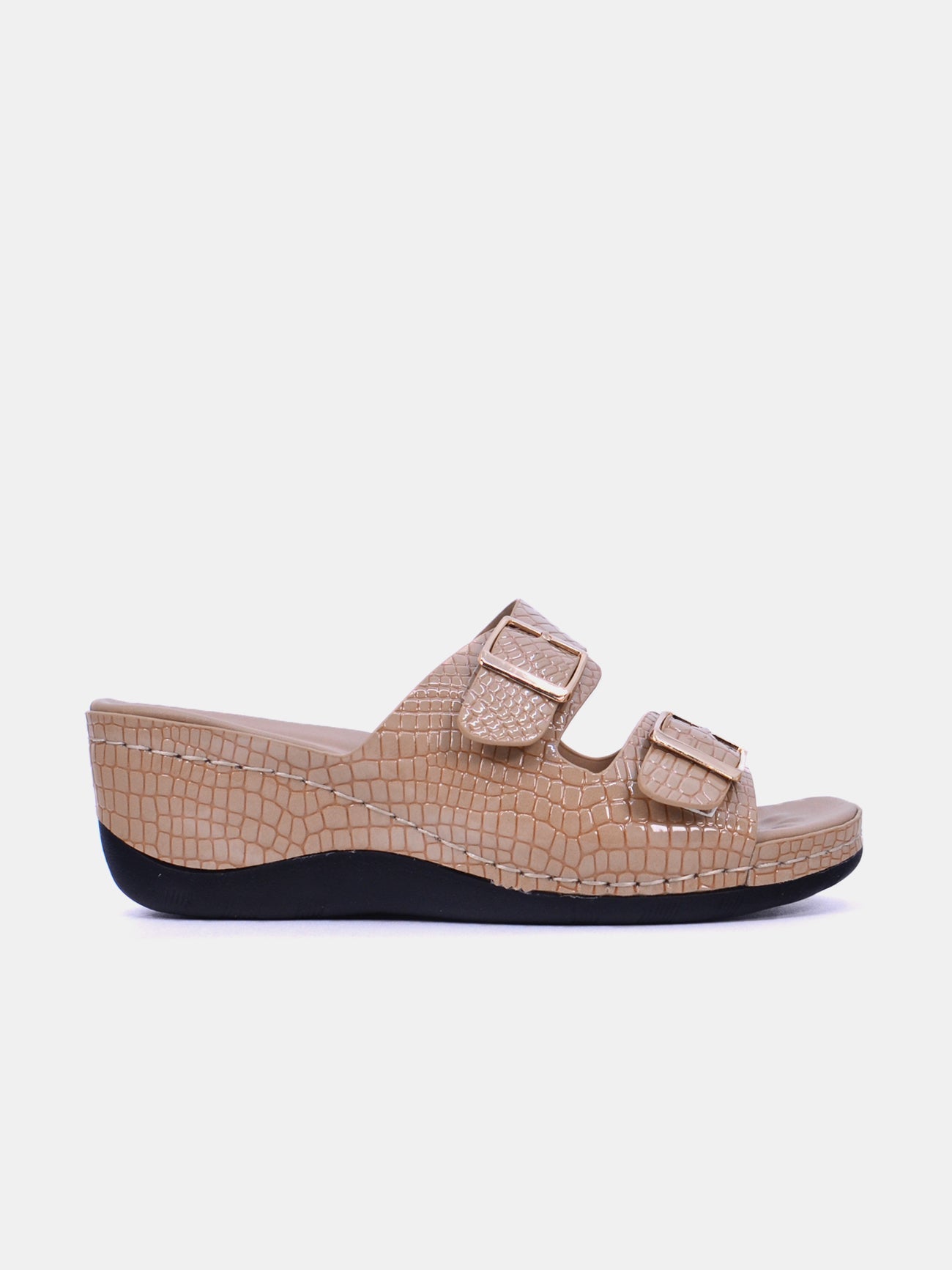 Michelle Morgan 314F7803 Women's Wedge Sandals #color_Beige