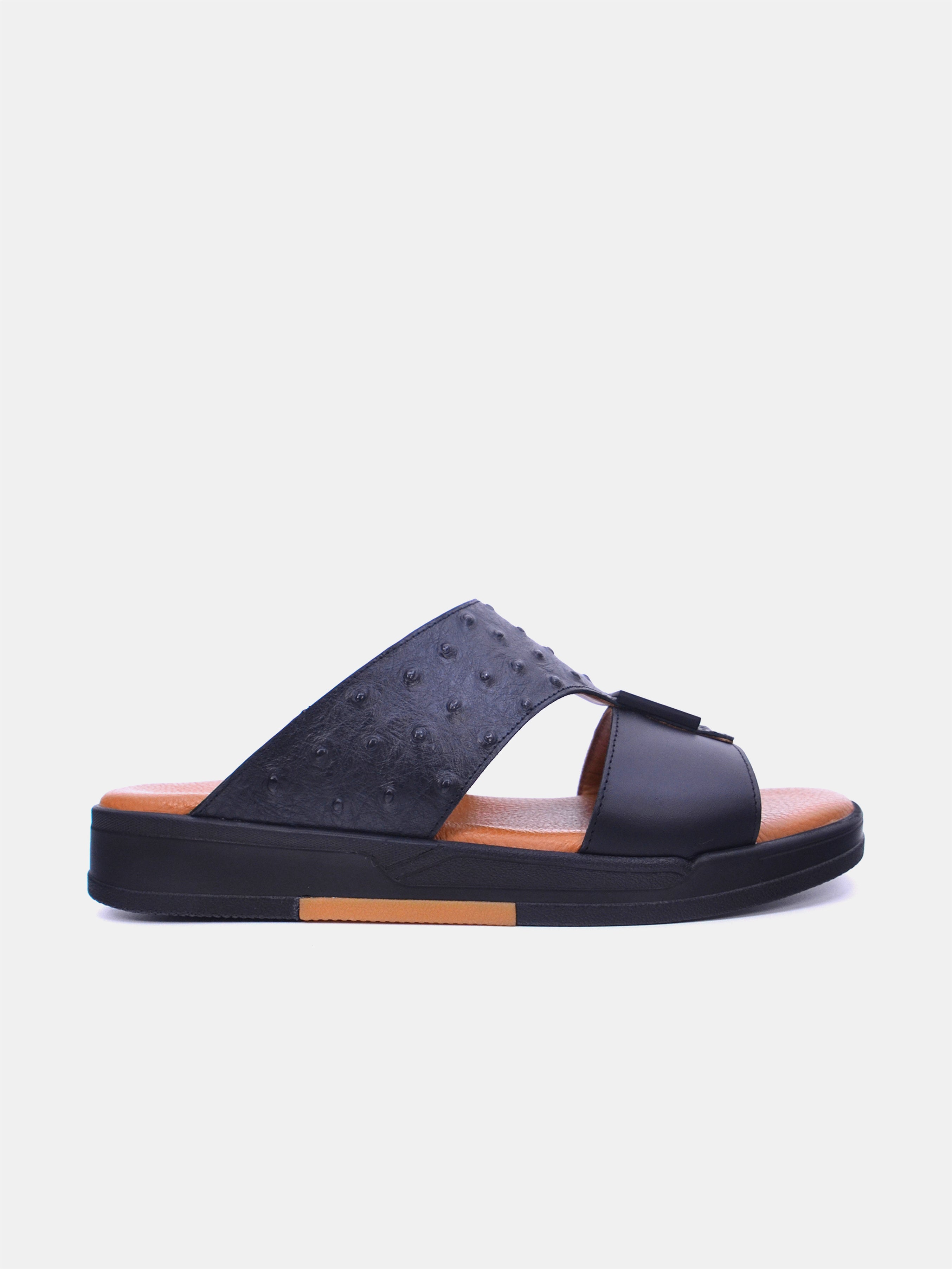 Barjeel Uno MSA132 Men Arabic Sandals #color_Black