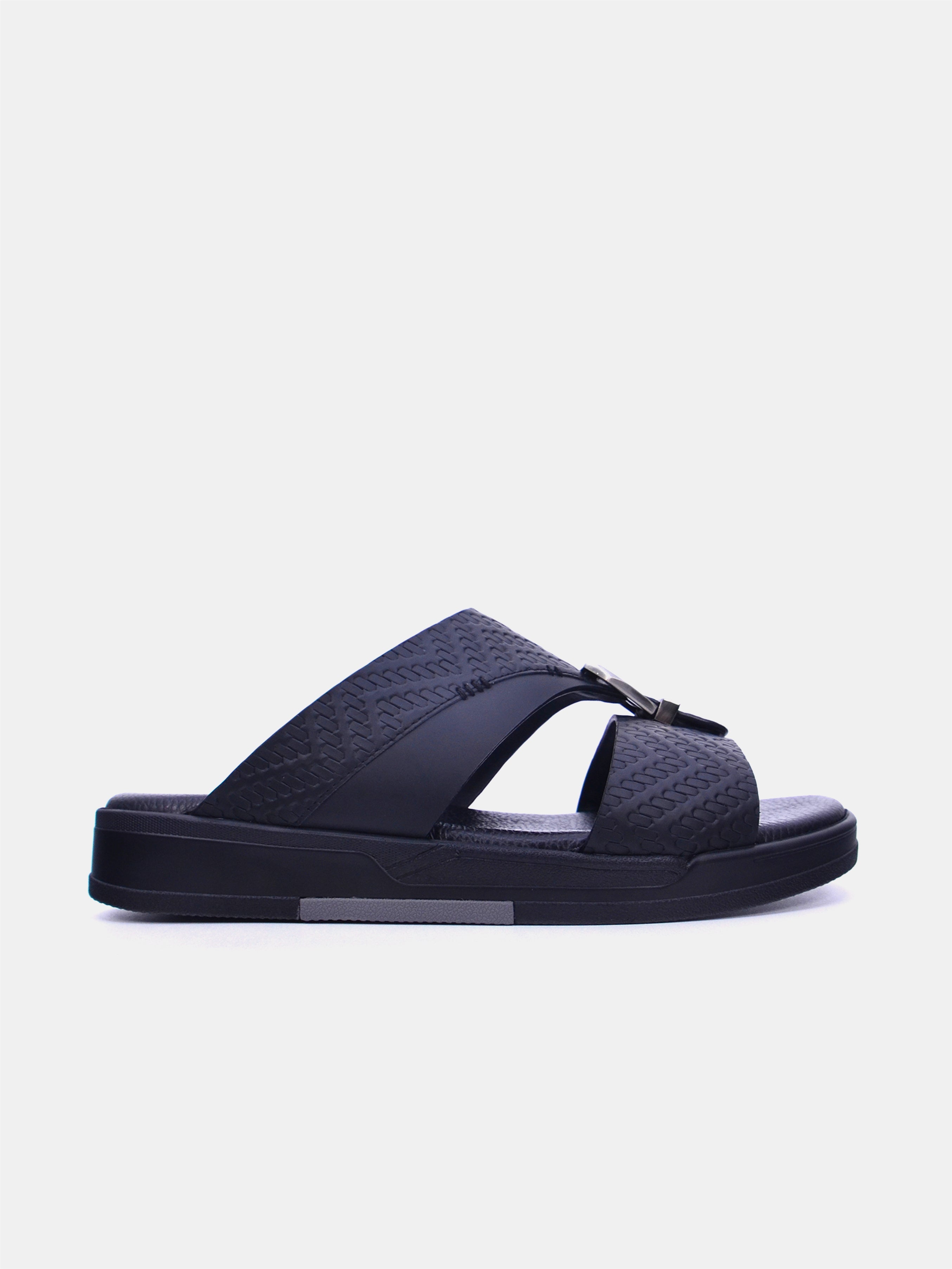 Barjeel Uno TAM Sole B-120 Men Arabic Sandals #color_Black