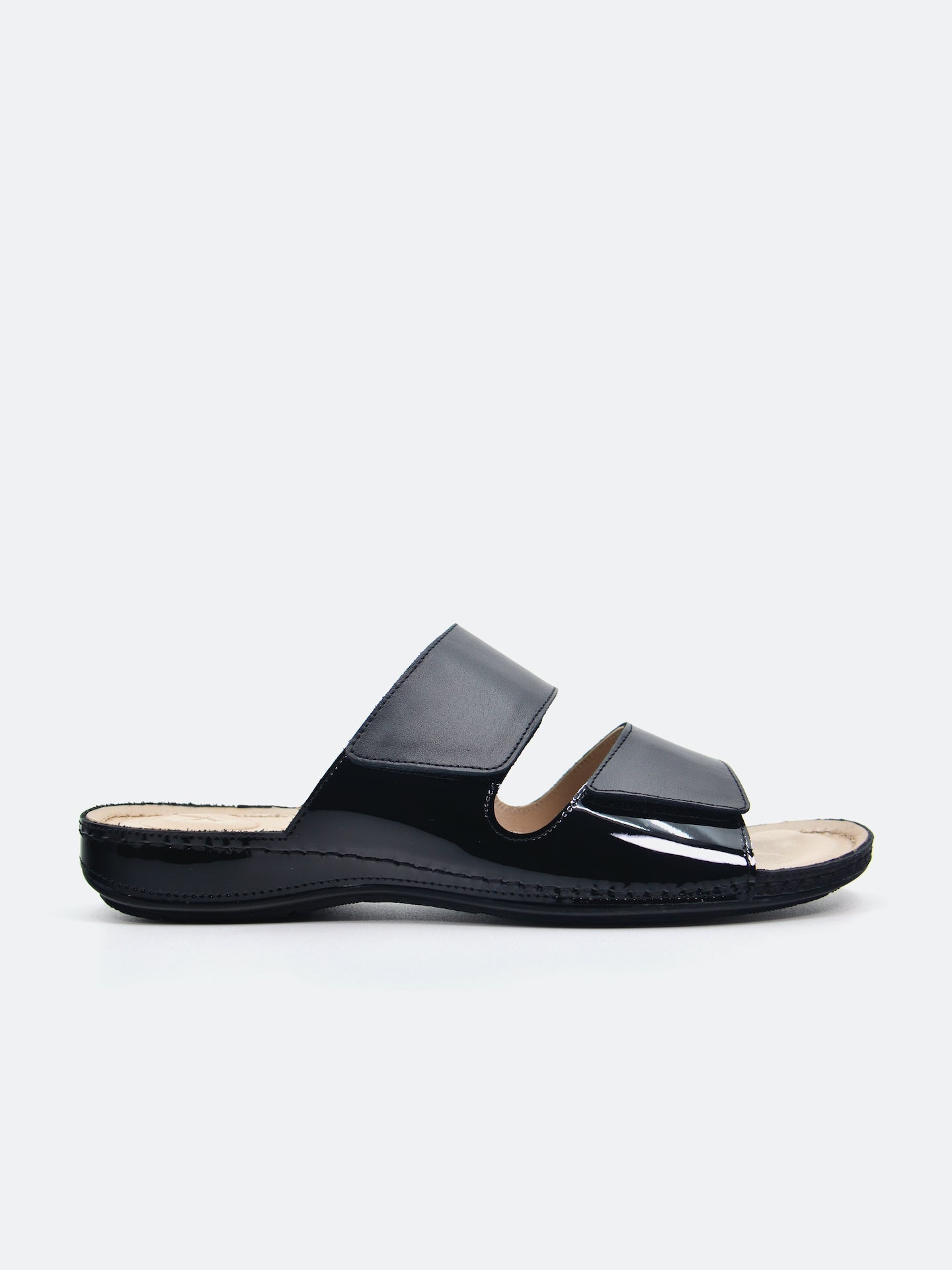 Michelle Morgan MM-200 Women's Slider Sandals #color_Black