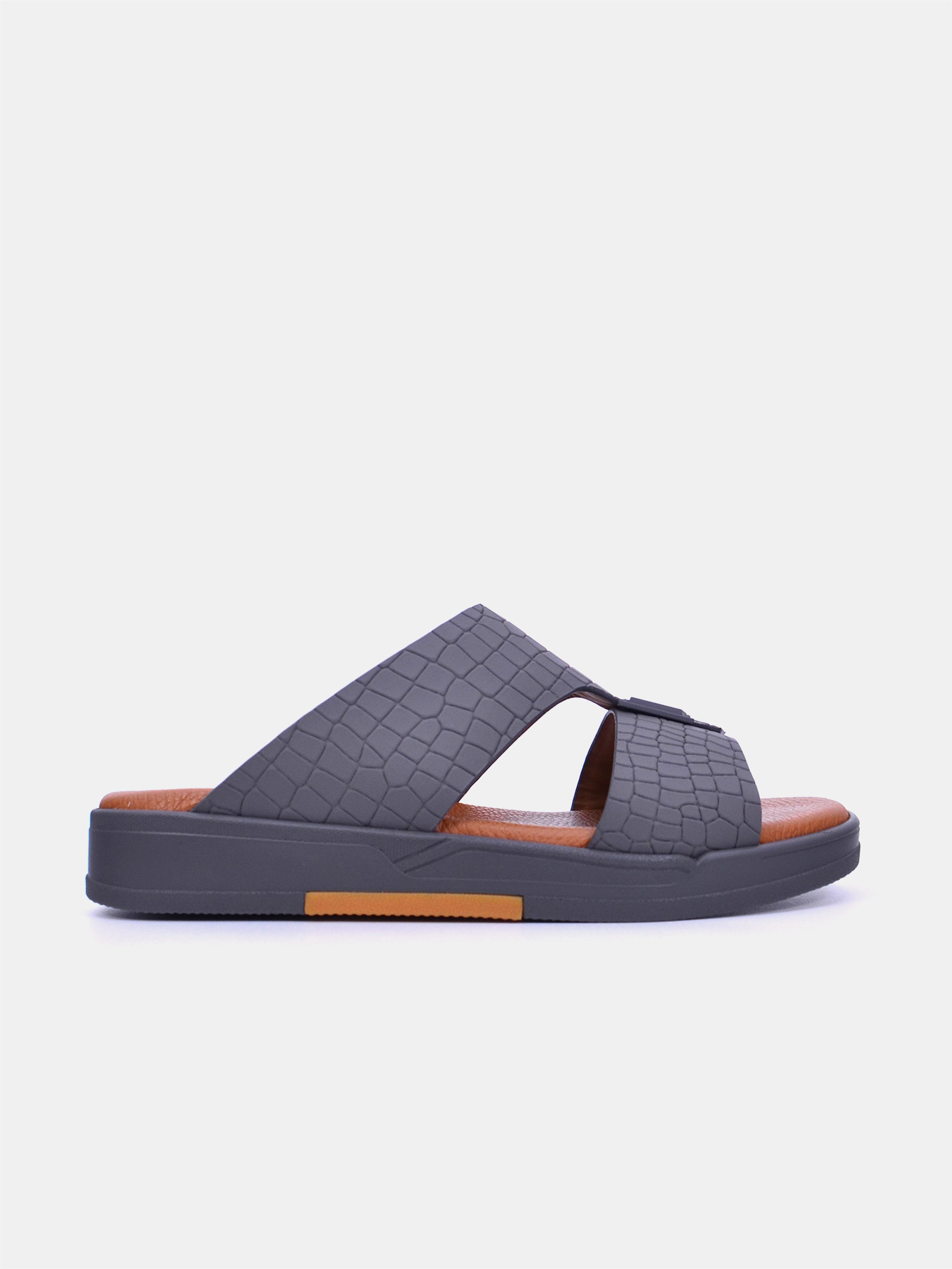 Barjeel Uno TAM Sole MSA-128 Men's Arabic Sandals #color_gray