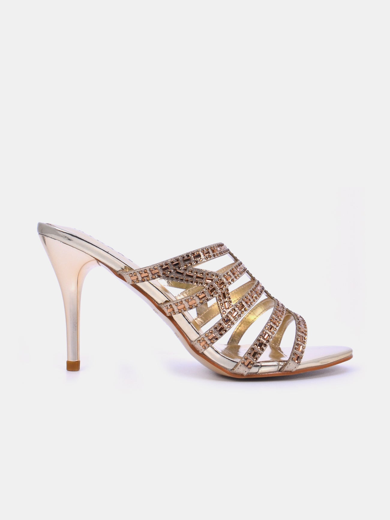 Mynaal Plumara Women's Pencil Heel Sandals #color_Gold