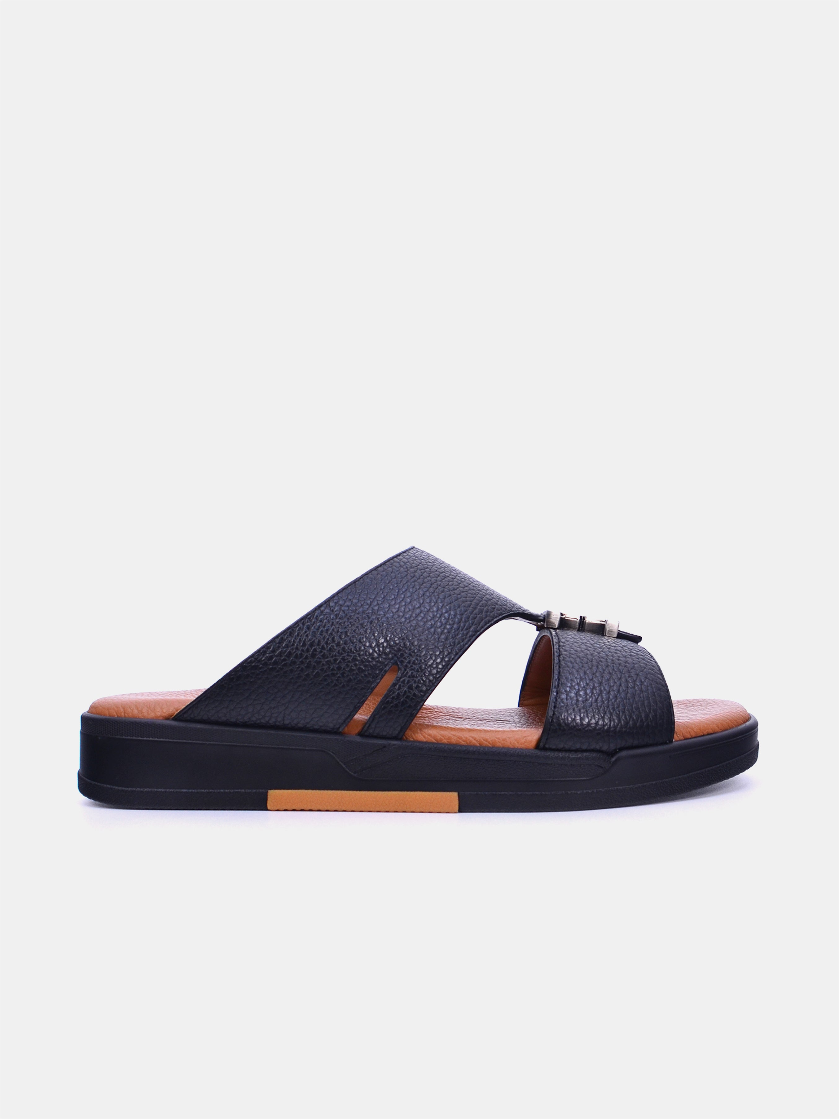 Barjeel Uno TAM Sole B-122 Men's Arabic Sandals #color_black