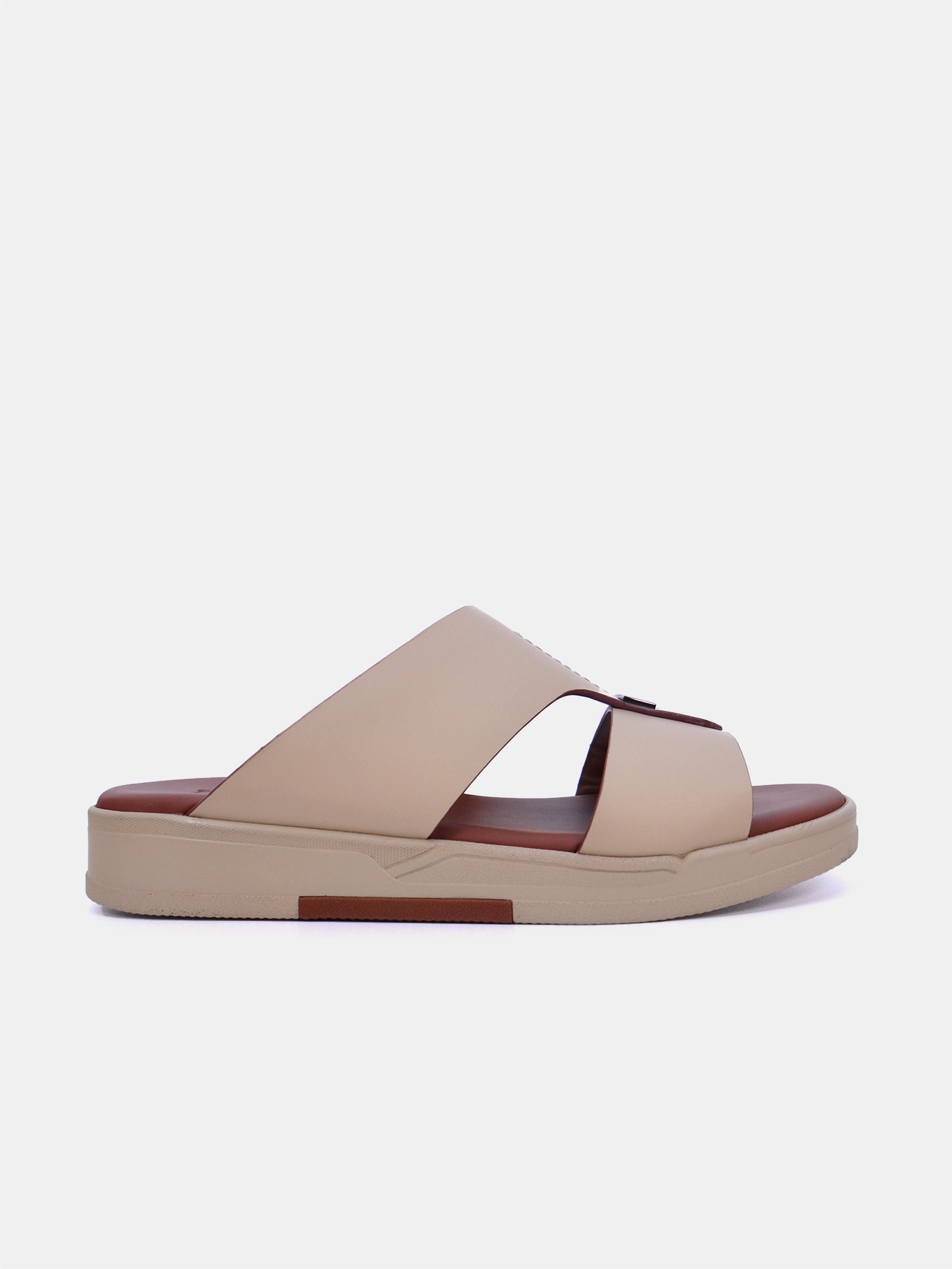 Barjeel Uno TAM Sole MSA-127 Men's Arabic Sandals #color_beige