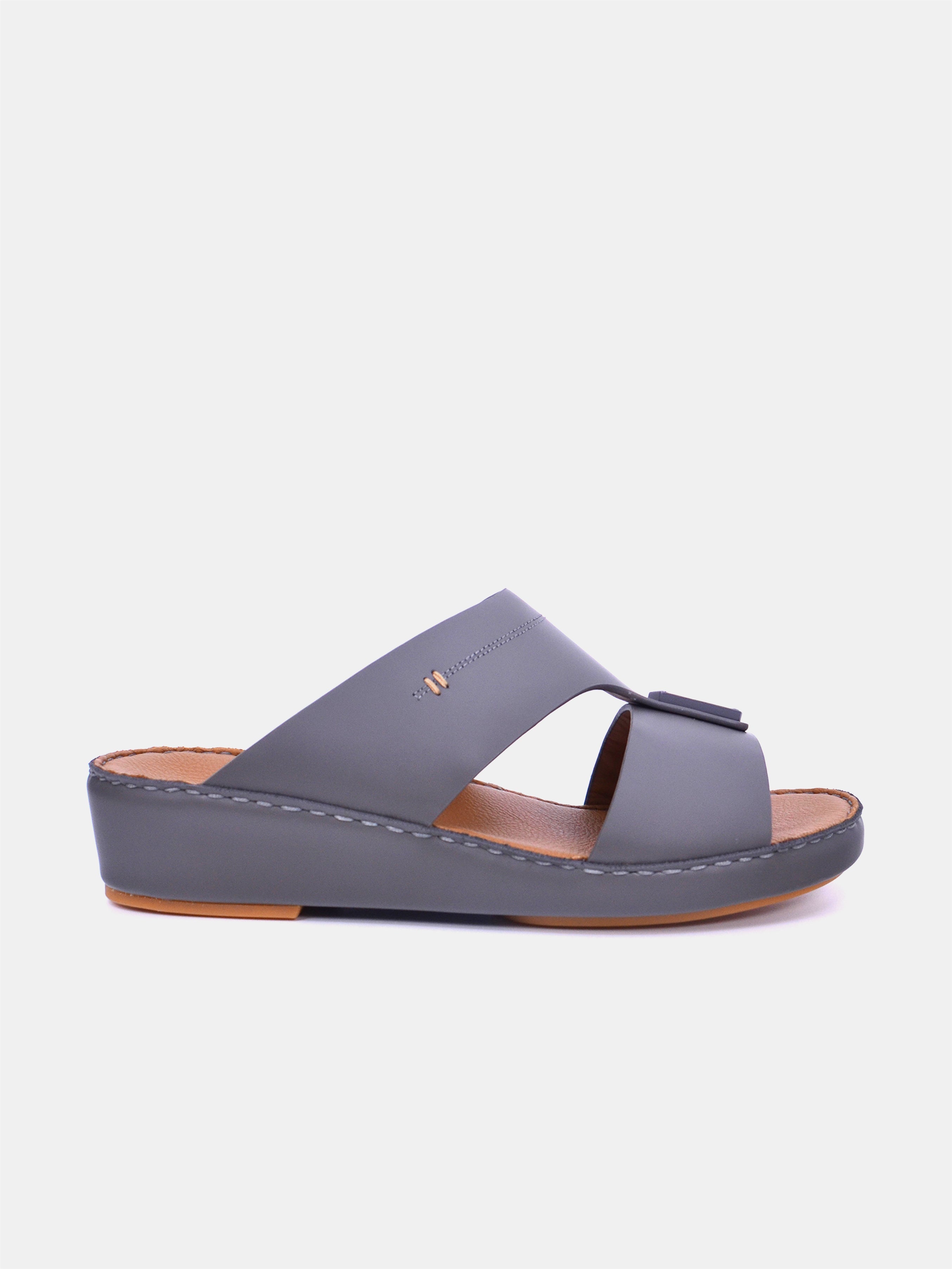 Barjeel Uno BS36 Men's Arabic Sandals #color_Gray