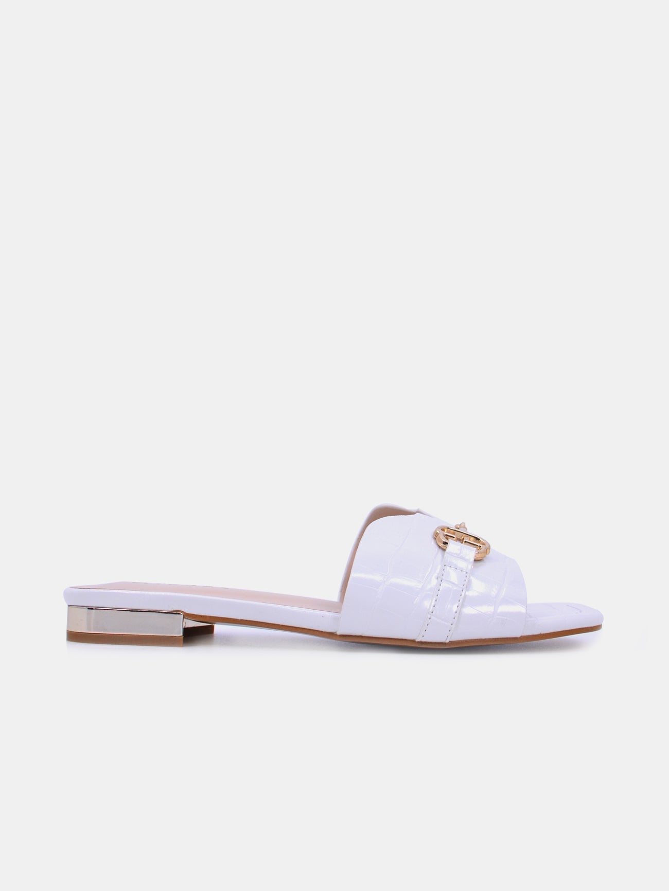 Mynaal Azmara Women's Flat Sandals #color_White