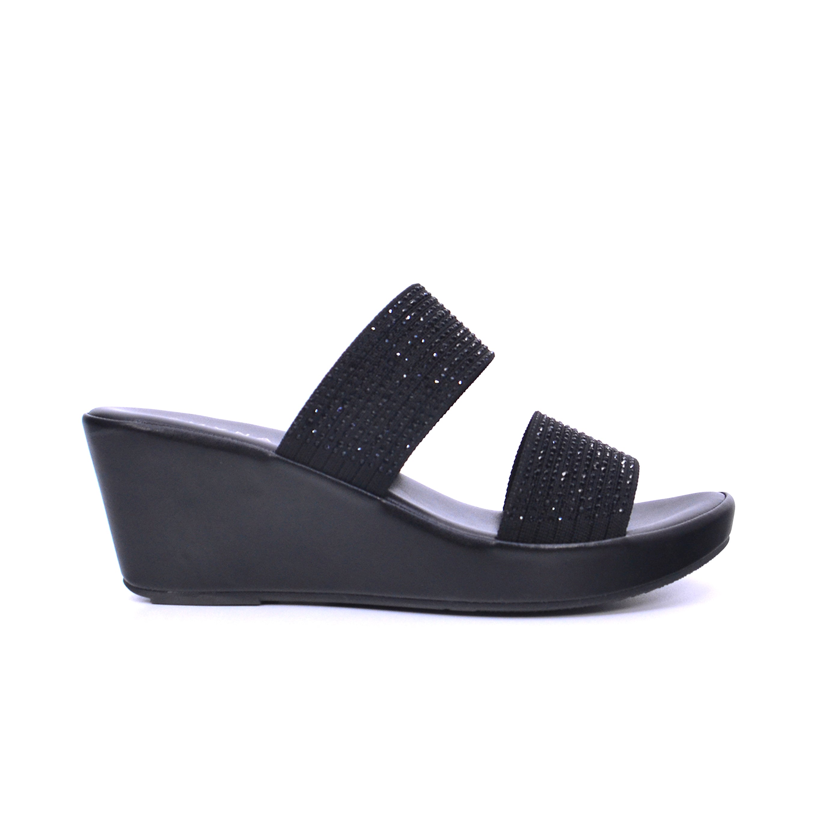 Mynaal 414Rc012 Women's Wedge Sandal #color_Black