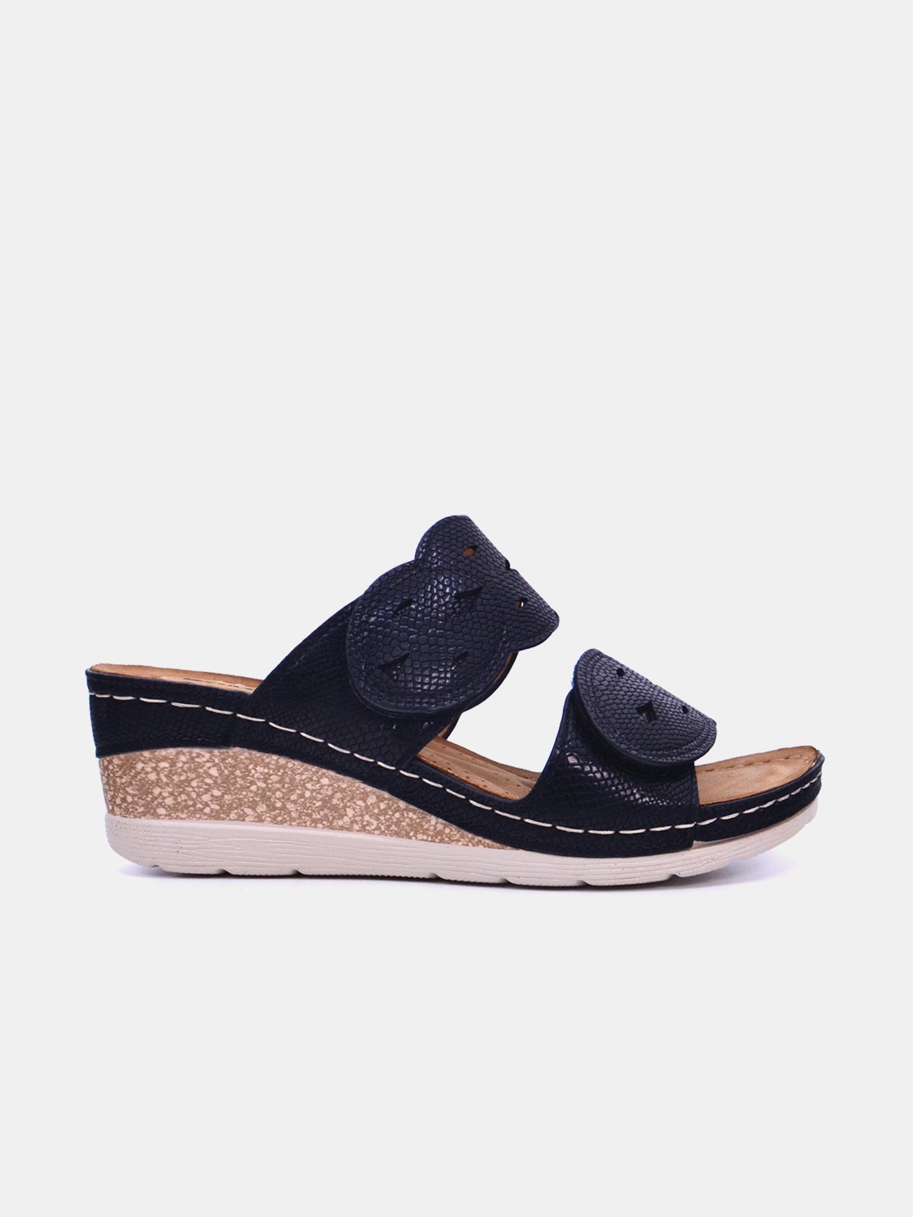 Romika 36604-AR633 Wedge Sandals #color_Black