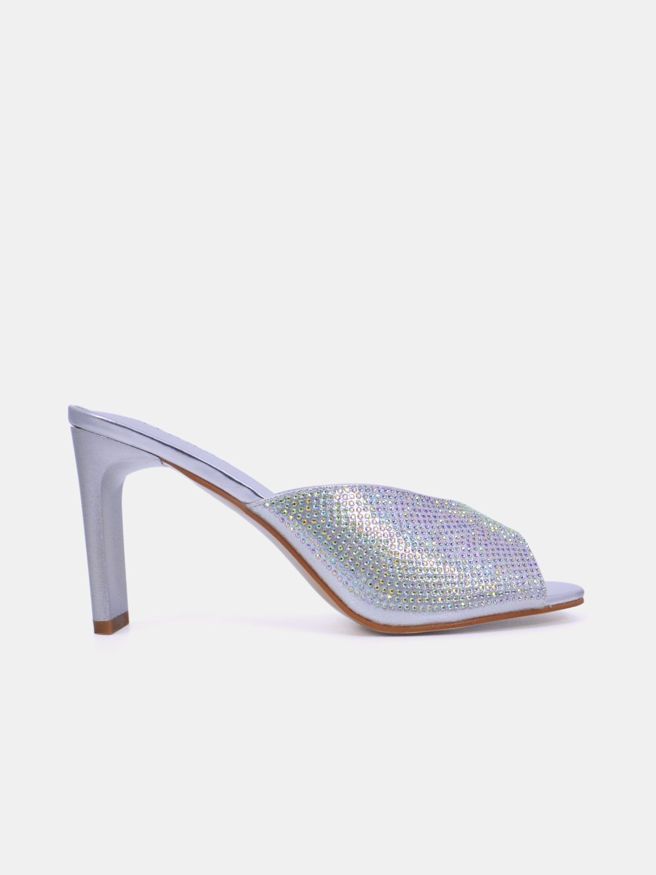 Mynaal Glitzo Women's High Heel Sandals #color_Silver