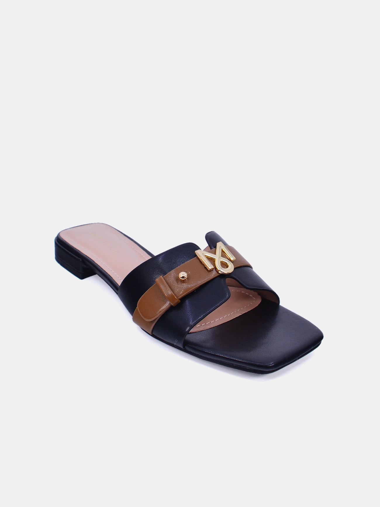 Mynaal Ryla Women's Flat Sandals #color_Black