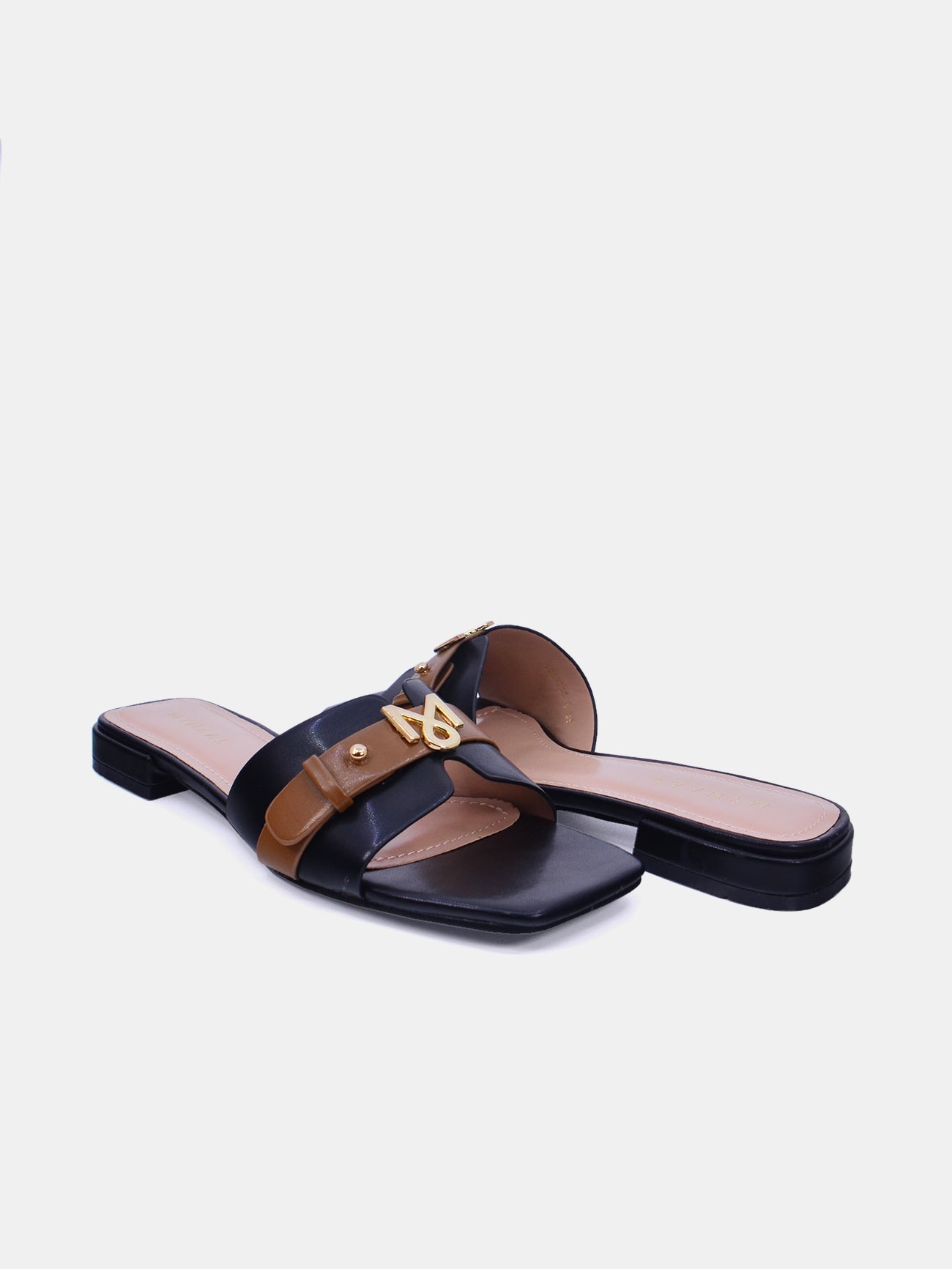 Mynaal Ryla Women's Flat Sandals #color_Black