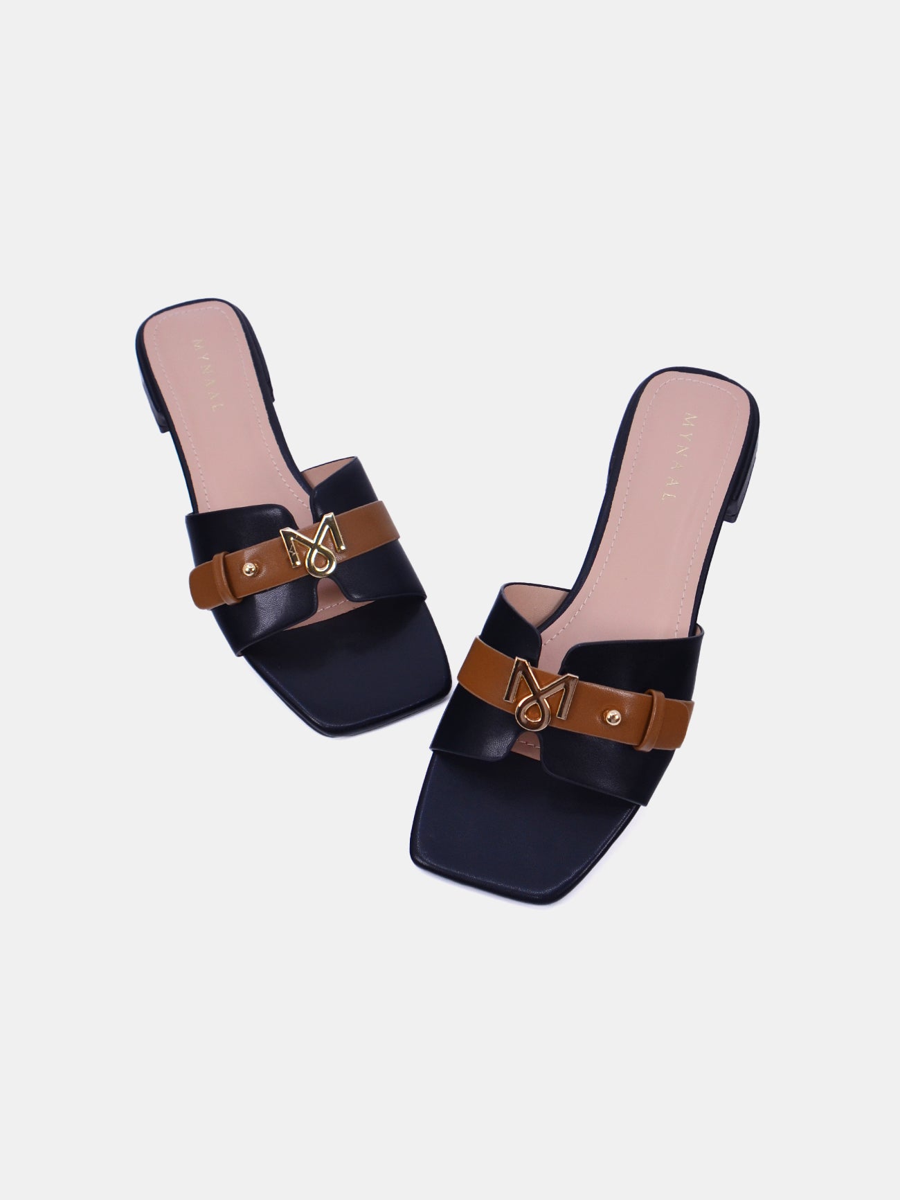 Mynaal Ryla Women's Flat Sandals #color_Black