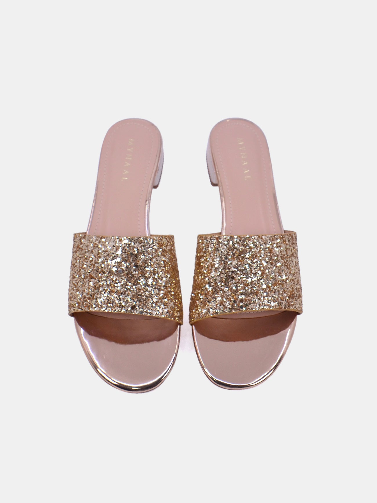 Mynaal Glimmr Women's Block Heel Sandals #color_Pink