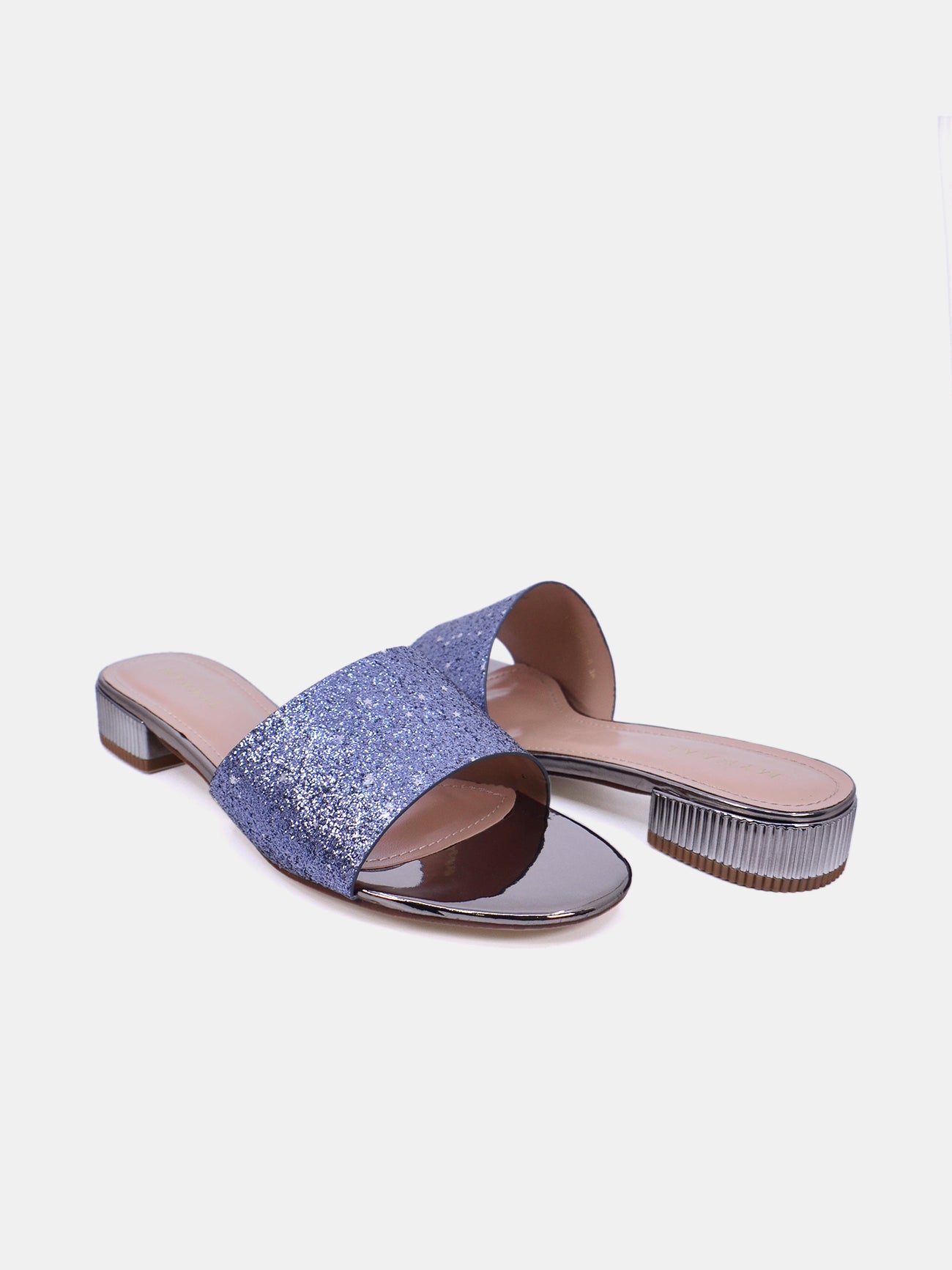 Mynaal Glimmr Women's Block Heel Sandals #color_Gray