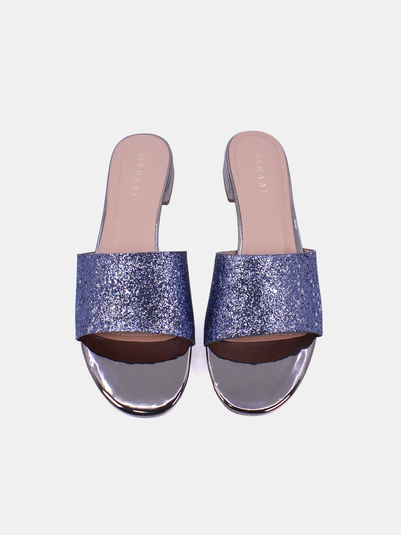 Mynaal Glimmr Women's Block Heel Sandals #color_Gray