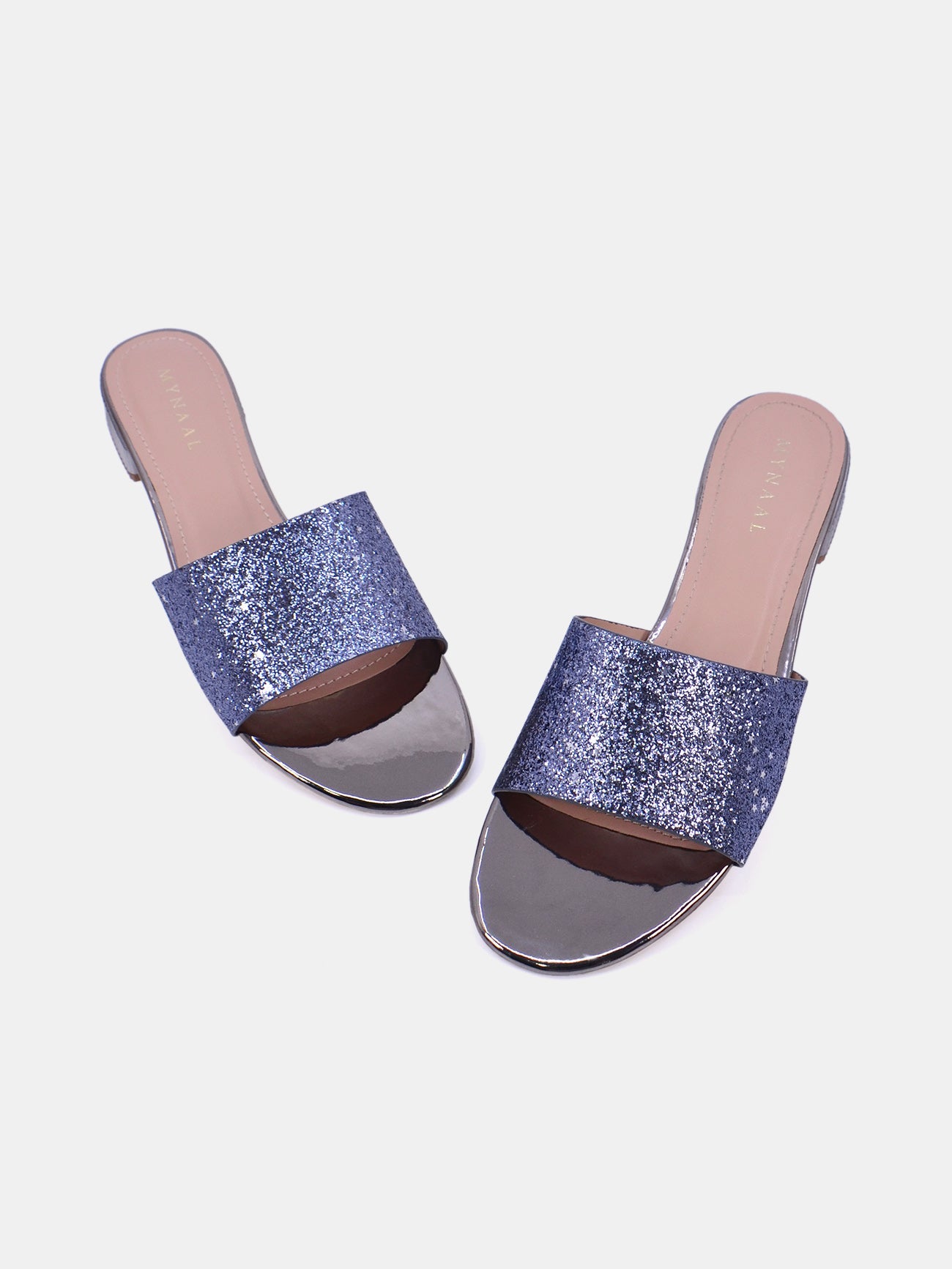 Mynaal Glimmr Women's Block Heel Sandals #color_Gray