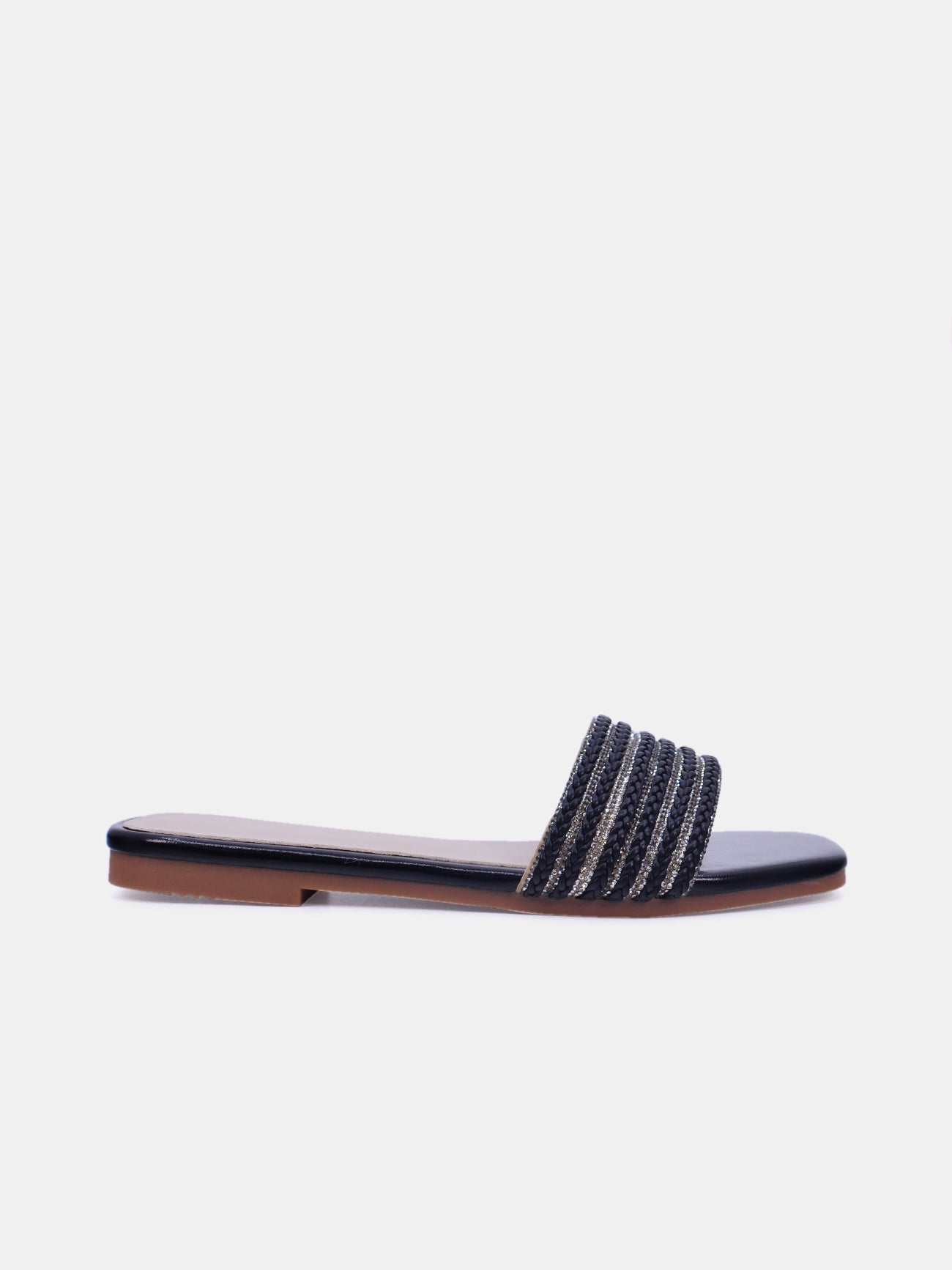 Mynaal Trina Women's Flat Sandals #color_Black