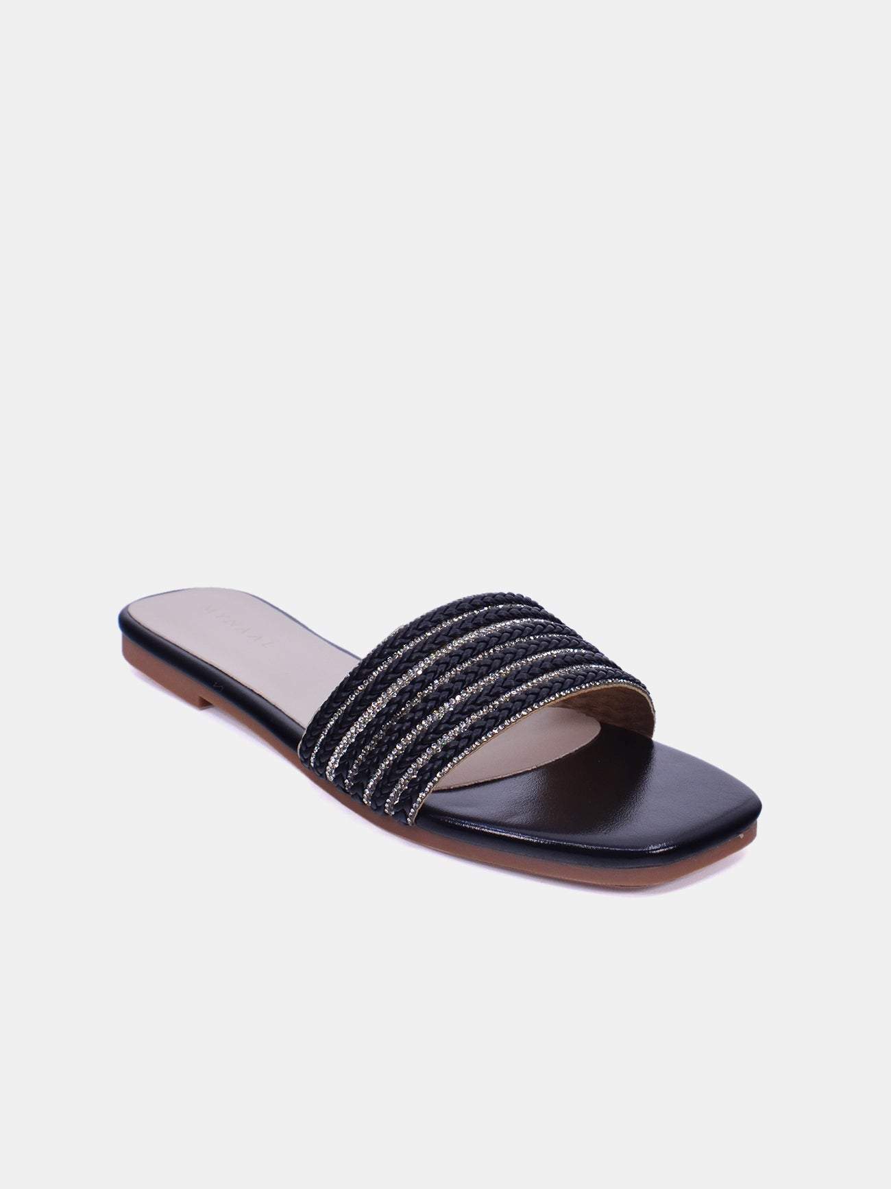 Mynaal Trina Women's Flat Sandals #color_Black
