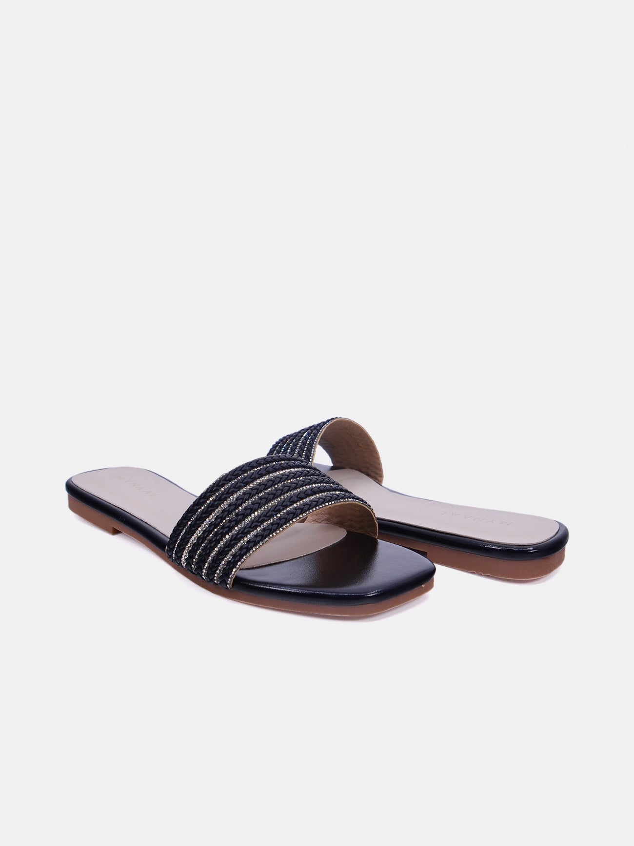 Mynaal Trina Women's Flat Sandals #color_Black