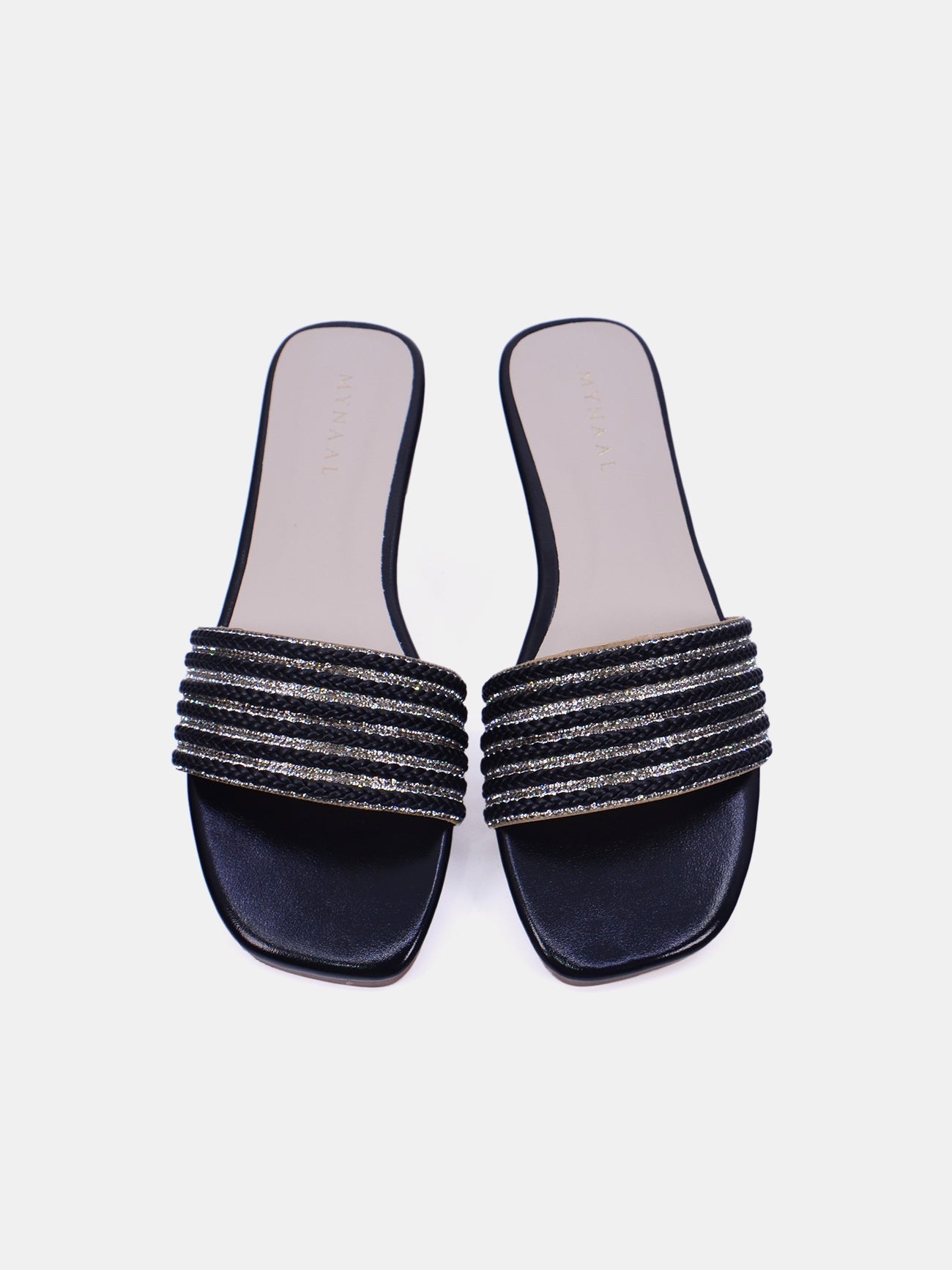 Mynaal Trina Women's Flat Sandals #color_Black