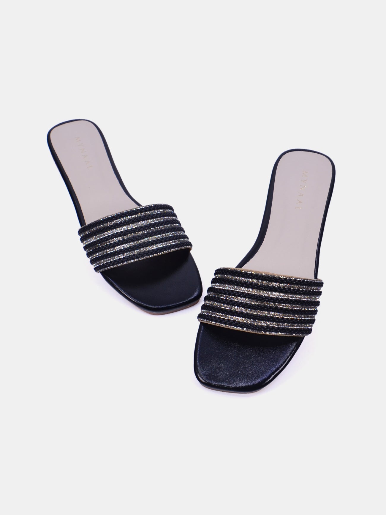 Mynaal Trina Women's Flat Sandals #color_Black