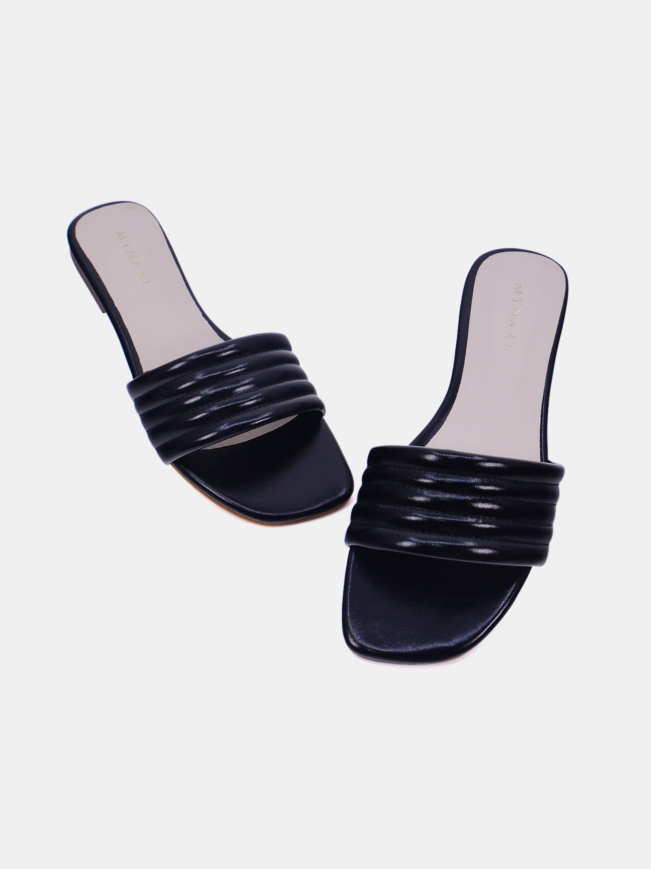 Mynaal Velore Women's Flat Sandals #color_Black