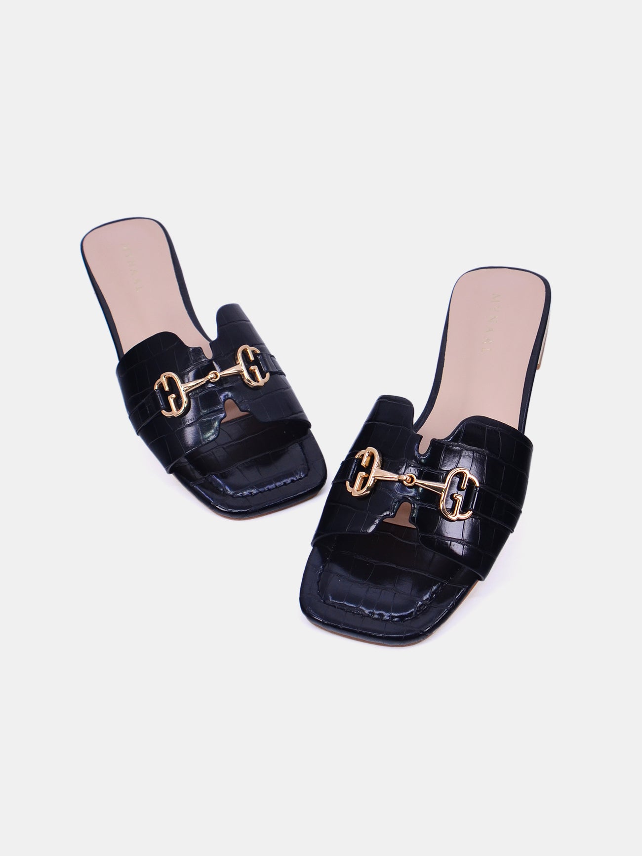 Mynaal Azmara Women's Flat Sandals #color_Black