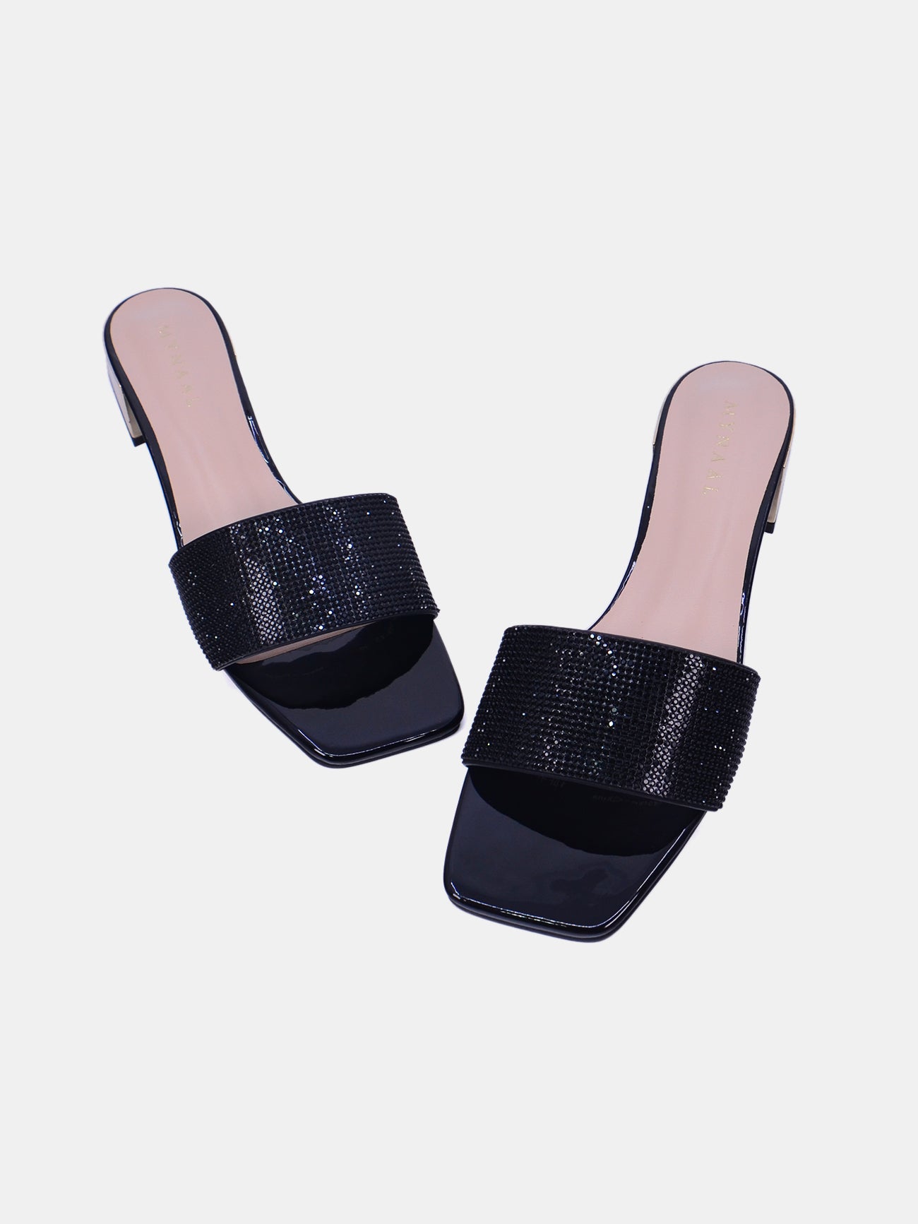 Mynaal Starling Women's Block Heel Sandals #color_Black