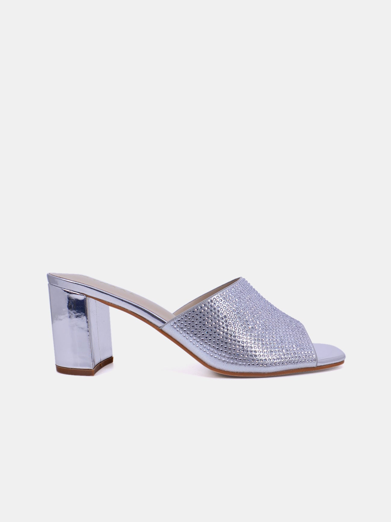 Mynaal Sparkle Women's Block Heel Sandals #color_Silver