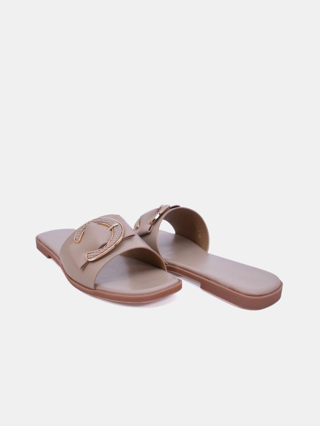 Mynaal Zalara Women's Flat Sandals #color_Beige