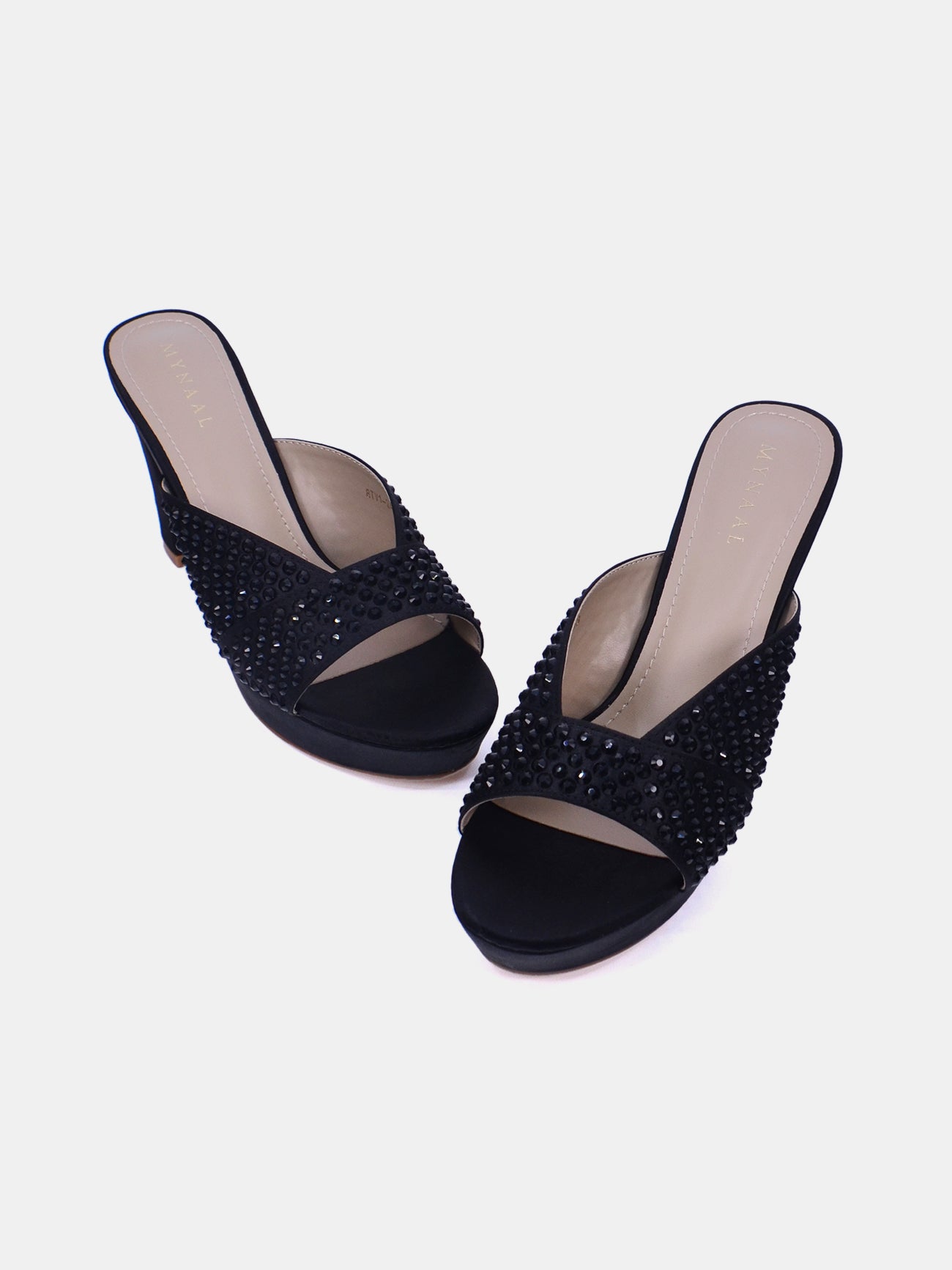 Mynaal Allura Women's Platform Sandals #color_Black
