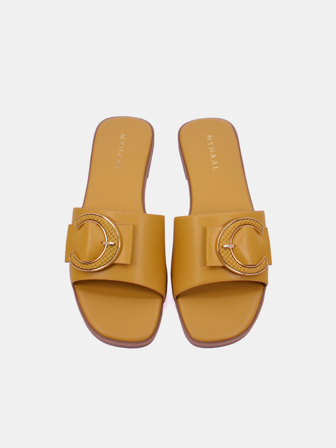 Mynaal Zalara Women's Flat Sandals #color_Yellow