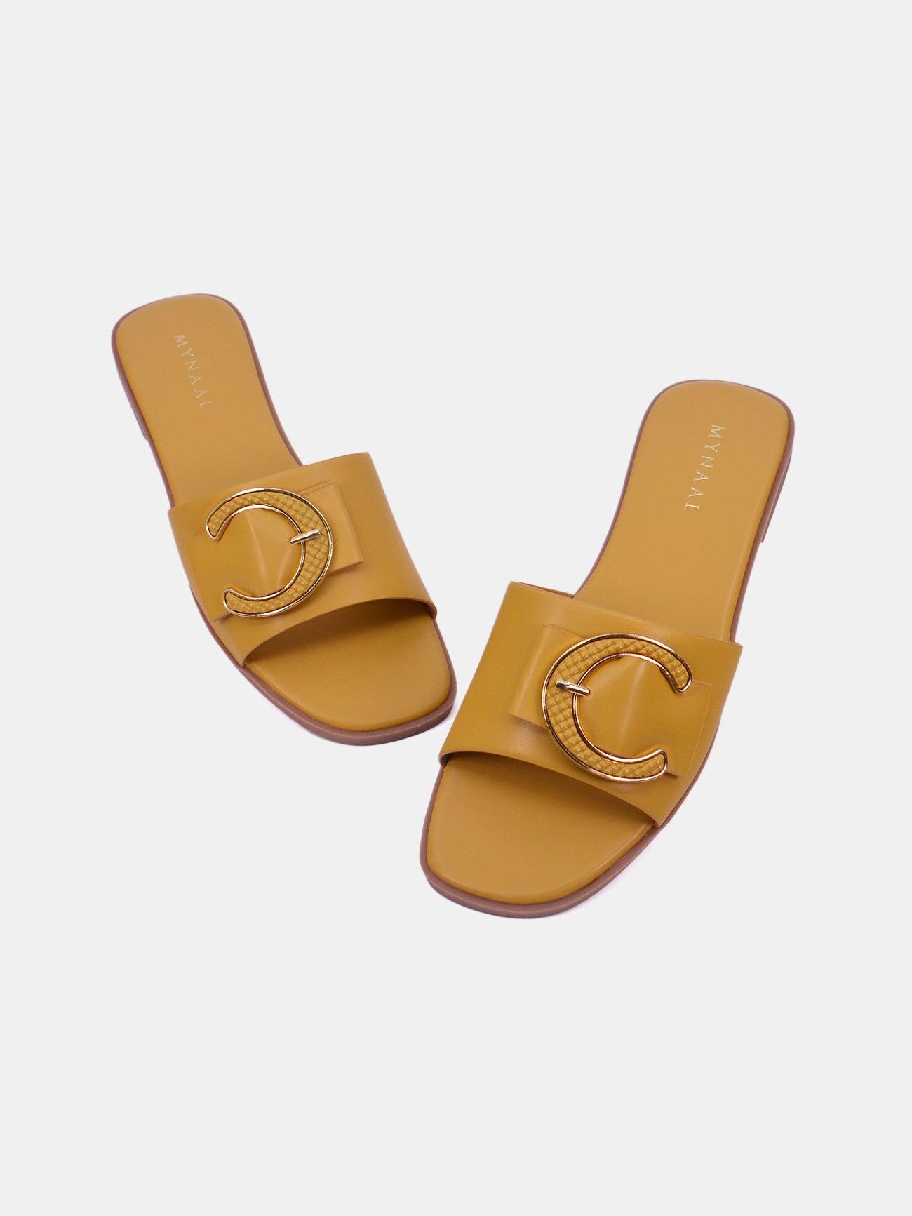 Mynaal Zalara Women's Flat Sandals #color_Yellow