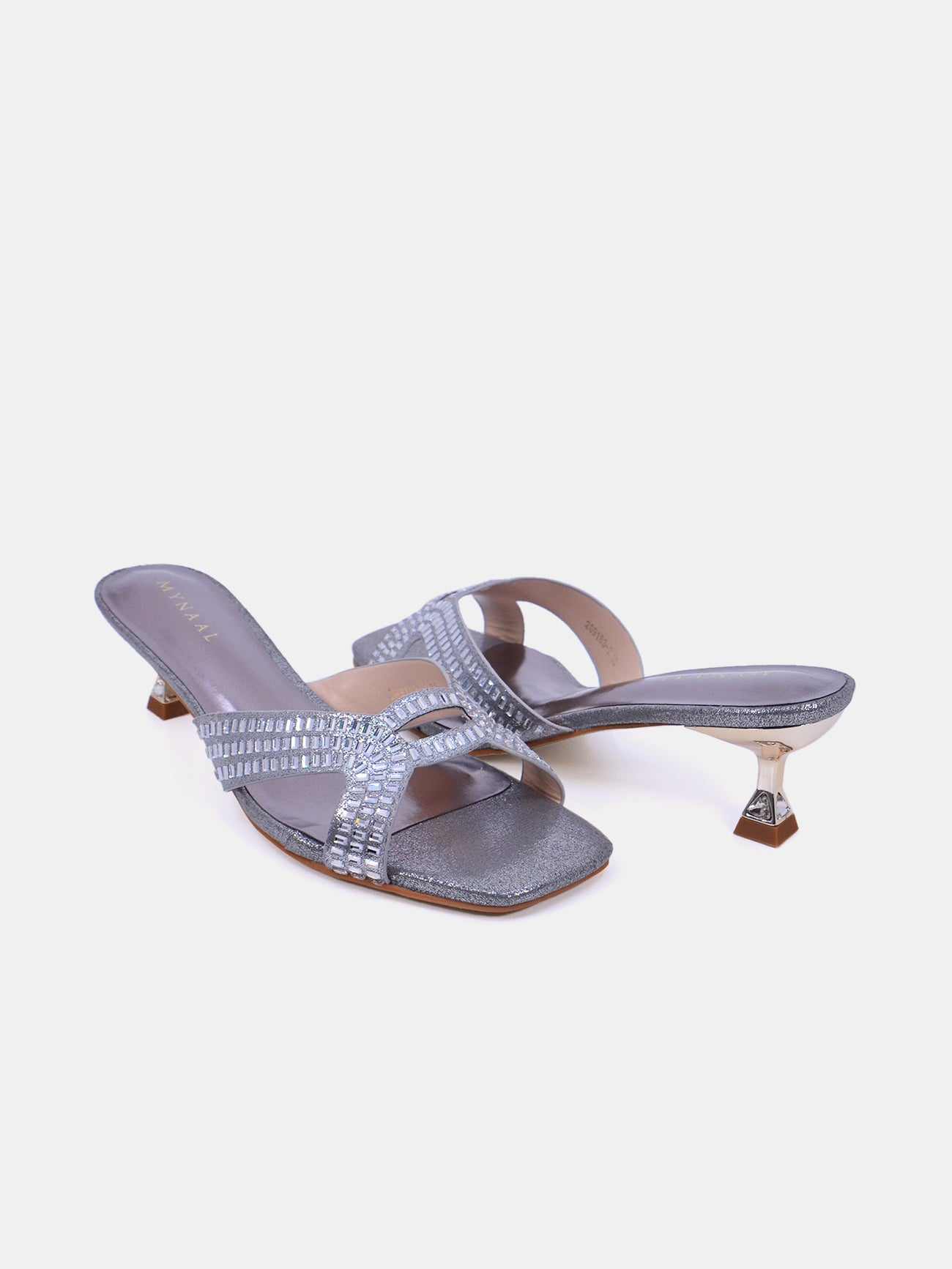 Mynaal Rixie Women's Kitten Heel Sandals #color_Gray