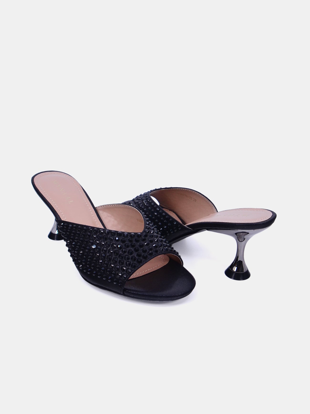 Mynaal Velaire Women's Kitten Heel Sandals #color_Black