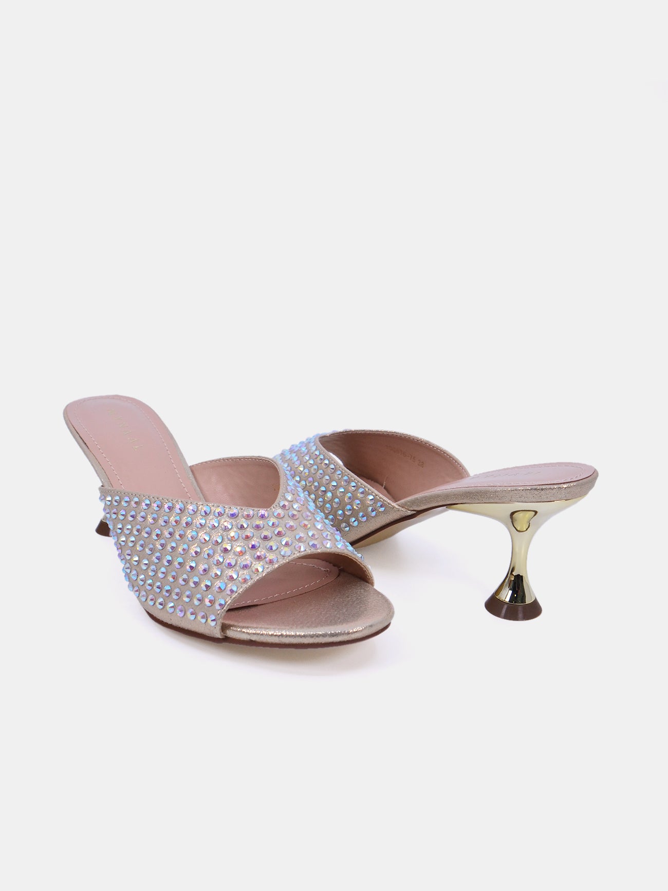 Mynaal Velaire Women's Kitten Heel Sandals #color_Gold