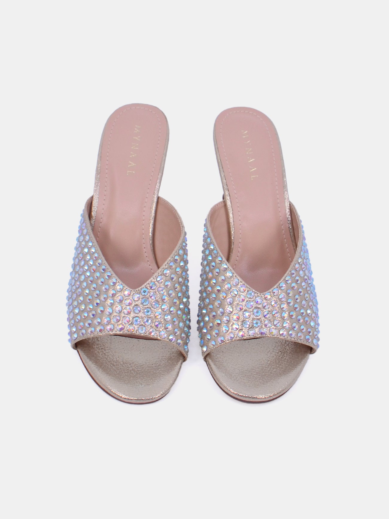 Mynaal Velaire Women's Kitten Heel Sandals #color_Gold