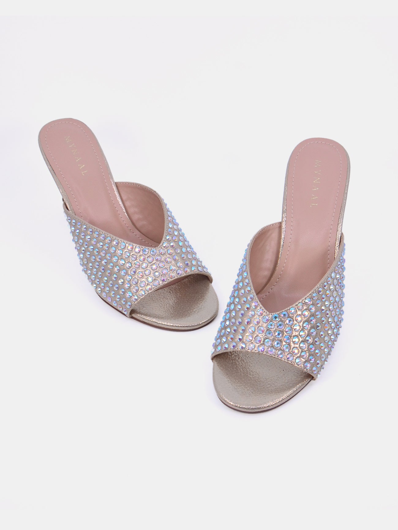 Mynaal Velaire Women's Kitten Heel Sandals #color_Gold