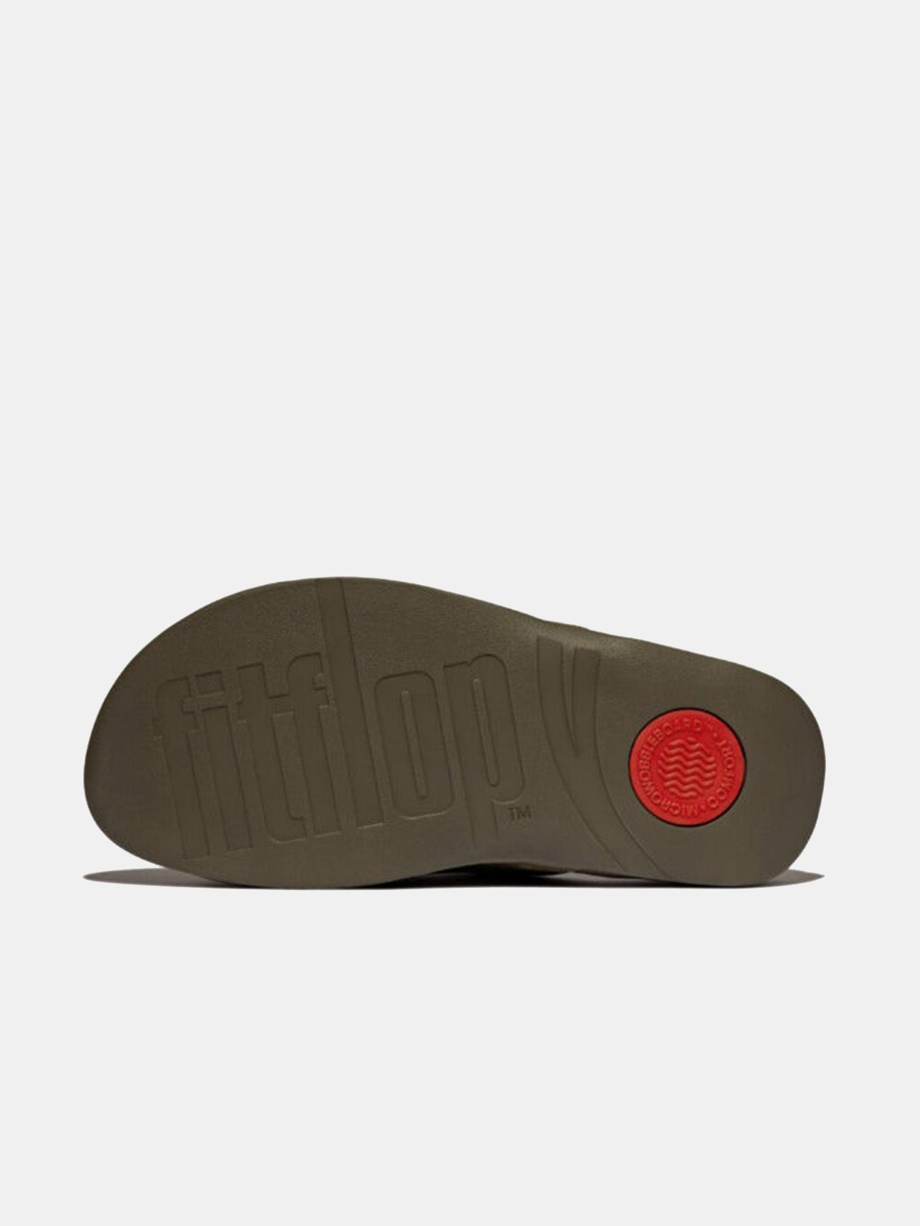 Fitflop Freeway III Men's Leather-Mix Slides #color_Olive