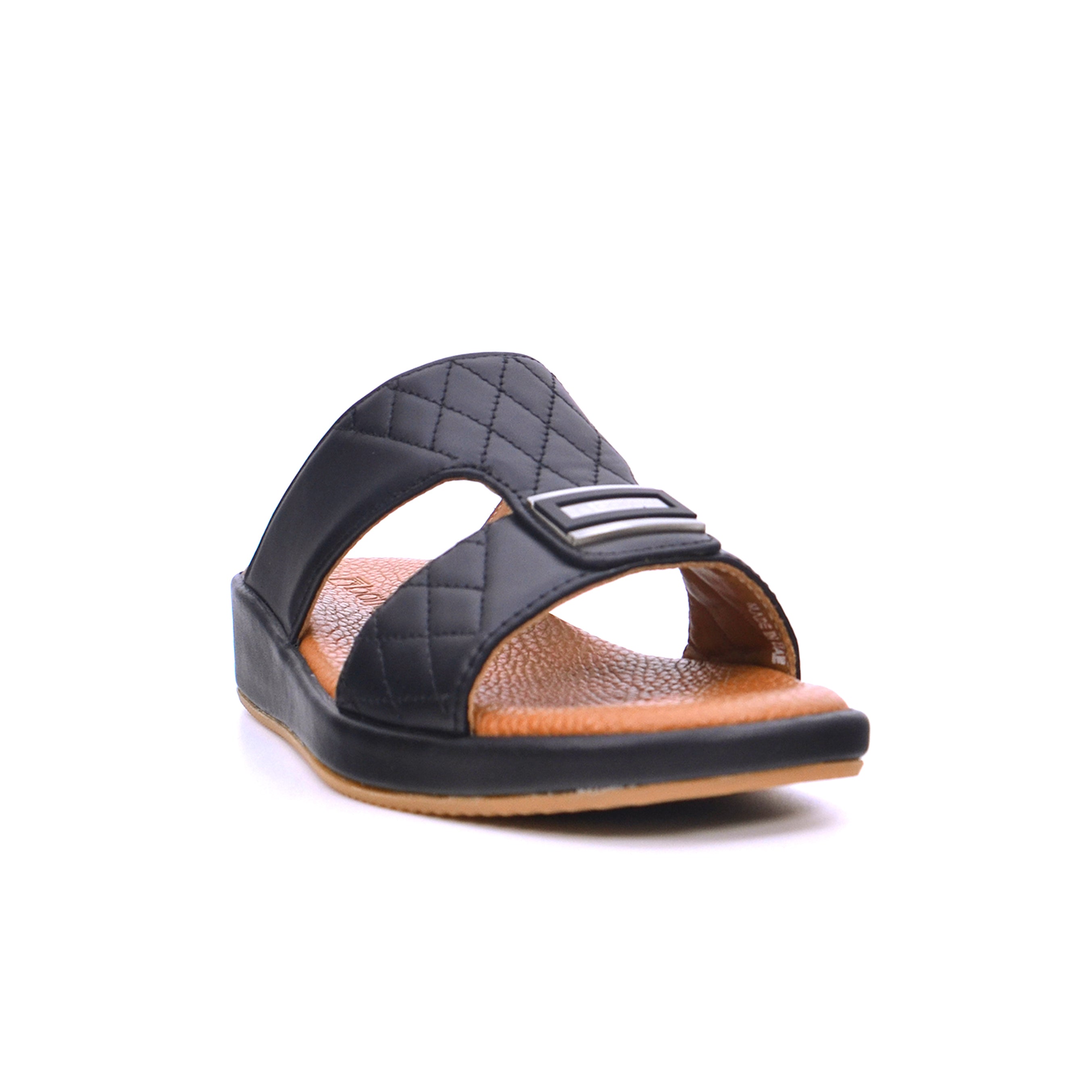 Barjeel Uno MSA138 B Boys Arabic Sandals #color_Black