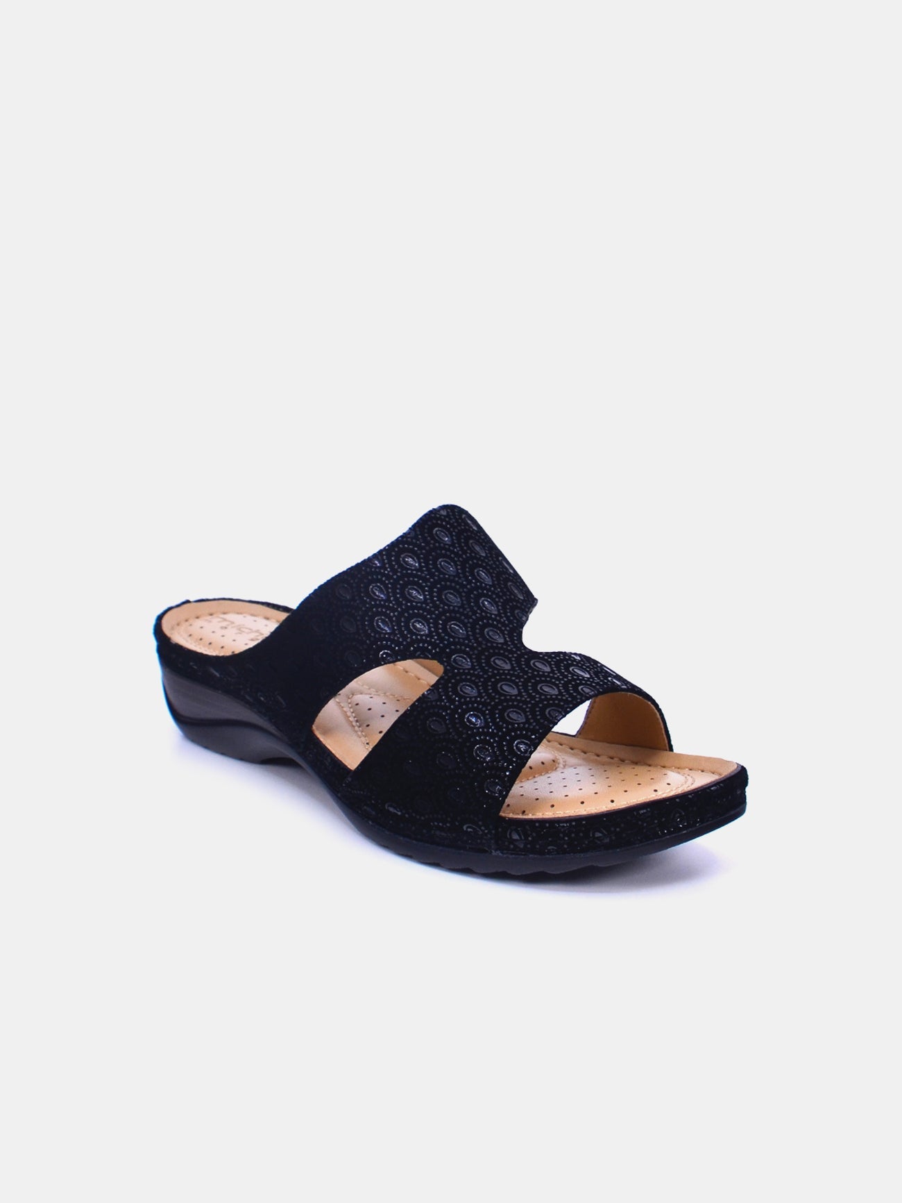 Michelle Morgan 88909-19 Women's Flat Sandals #color_Black