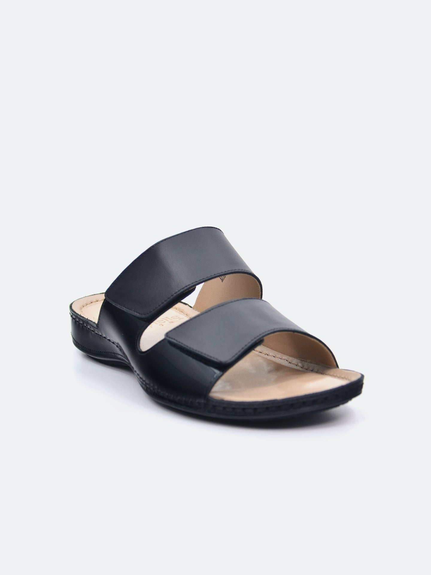 Michelle Morgan MM-200 Women's Slider Sandals #color_Black